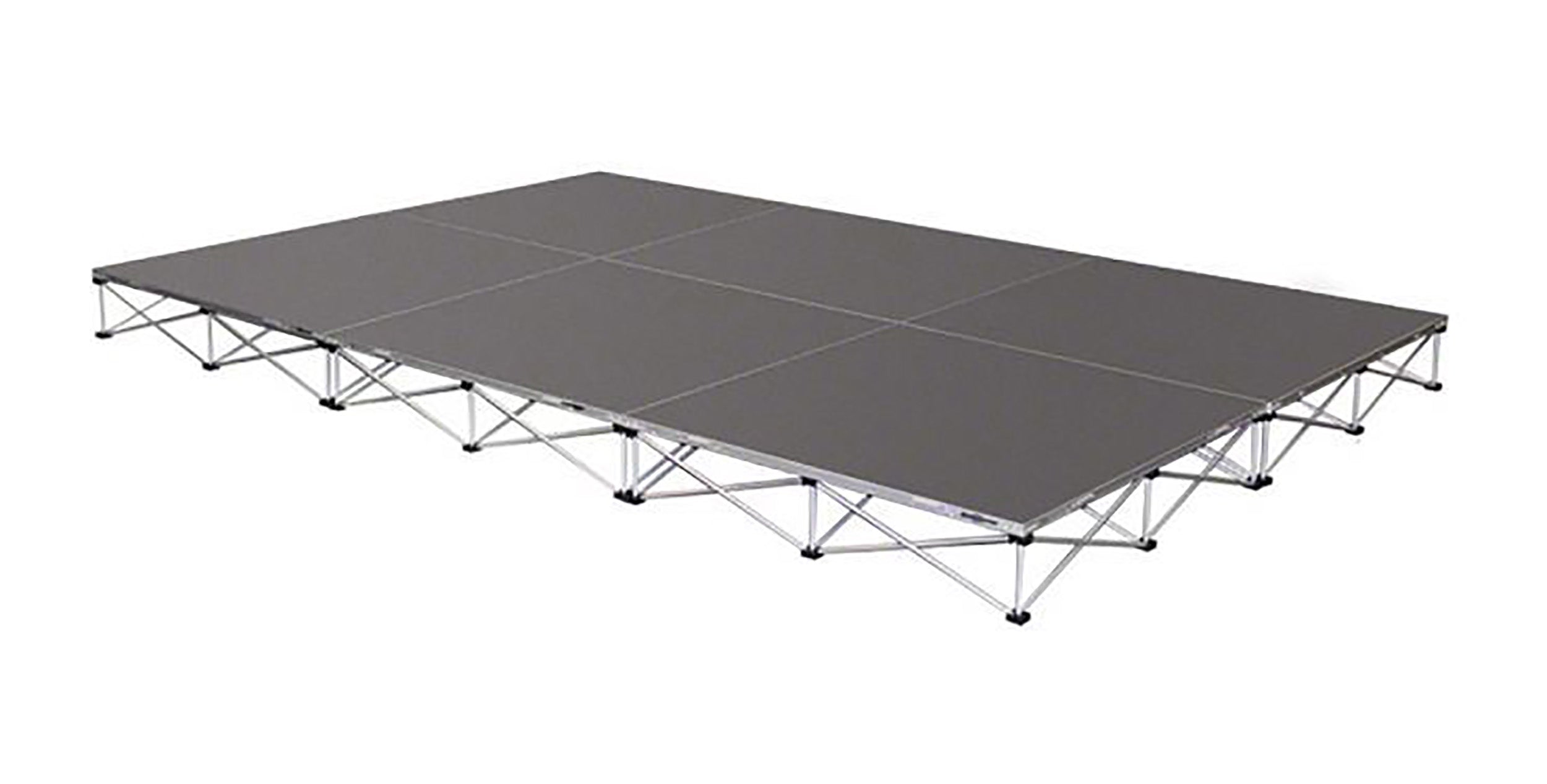 Intellistage ISTAGE1288I, 12FT x 8FT x 8" High Complete Stage System in Industrial Finish by IntelliStage
