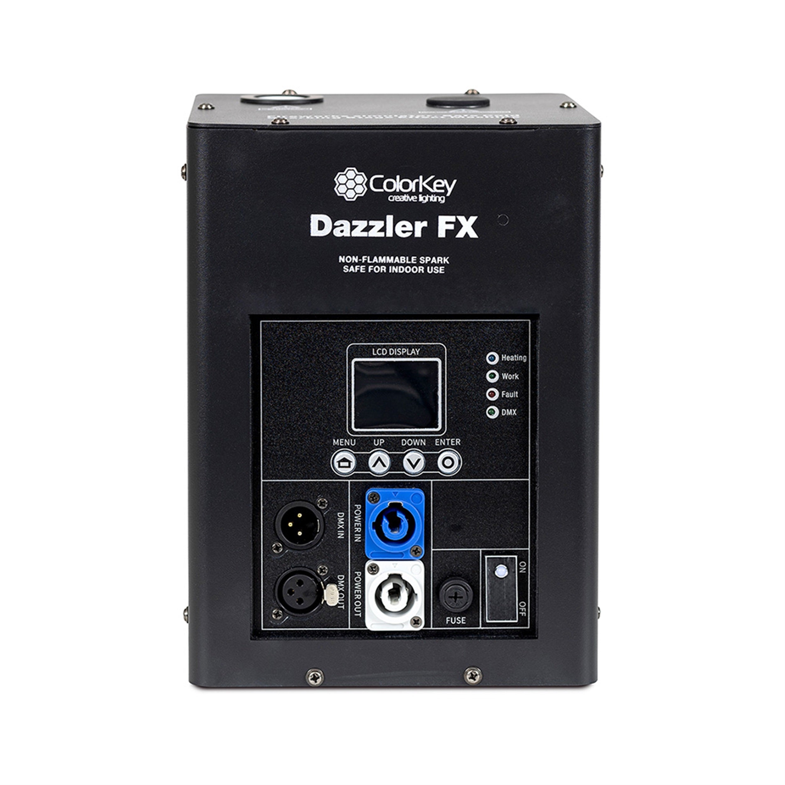 ColorKey CKU-7712, 600W Cold Spark Machine with FX2 MKII 2-Pack and Road Case - Black by ColorKey