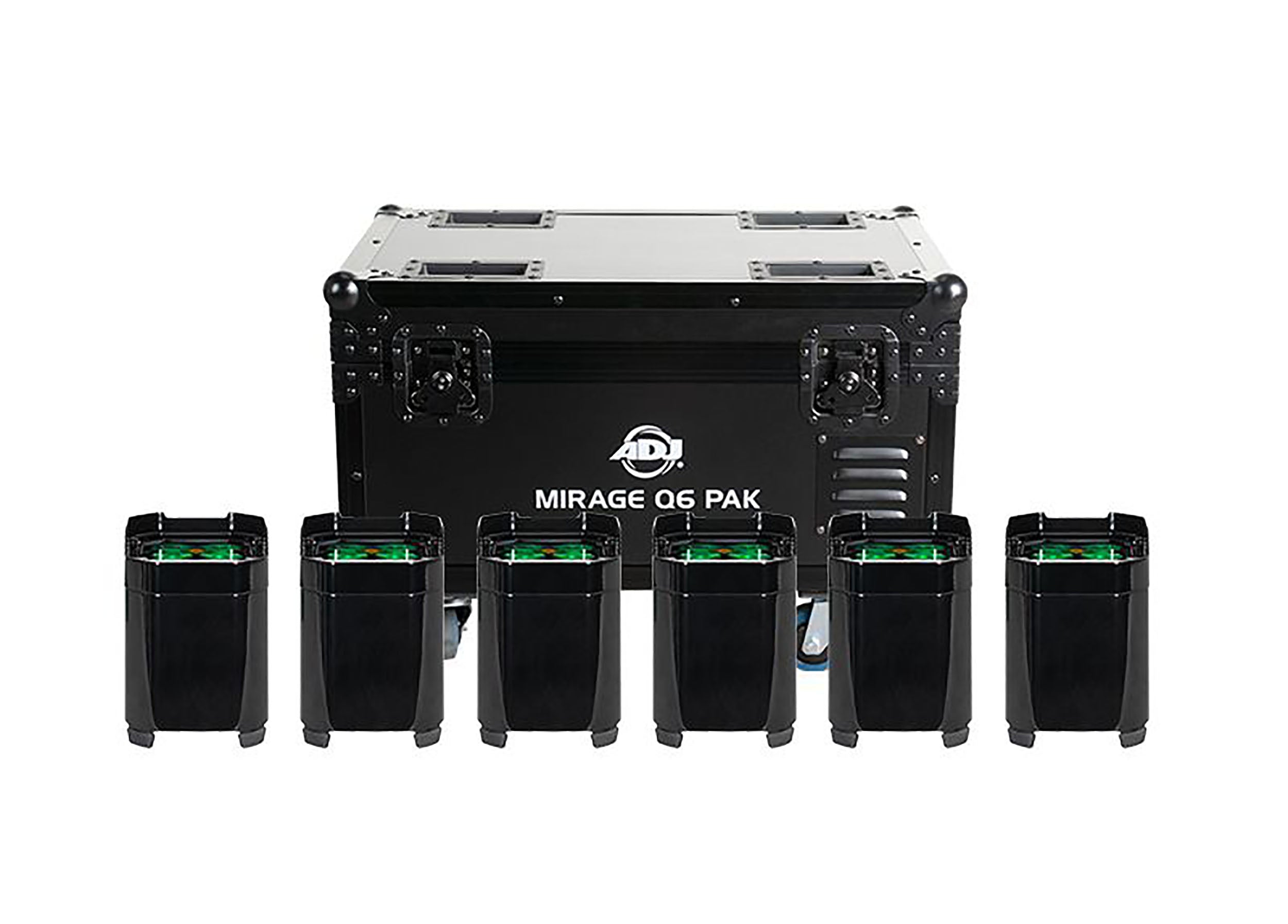 ADJ Mirage Q6 Pak Black, All-in-One Battery-Powered Event Up Lighting System by ADJ