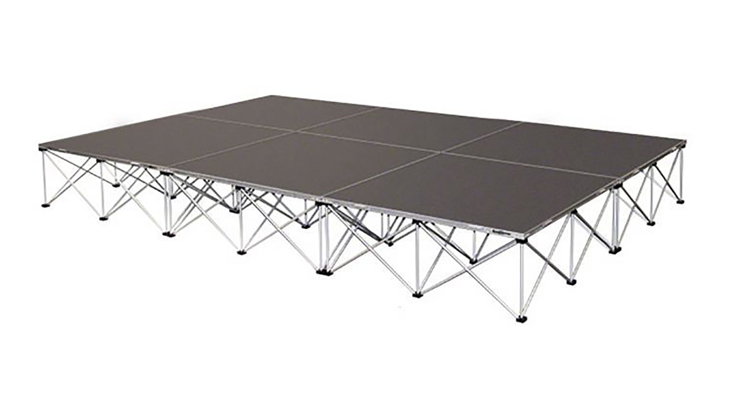IntelliStage ISTAGE12816T, 12FT x 8FT x 16" High Complete Stage System in TuffCoat Finish by IntelliStage