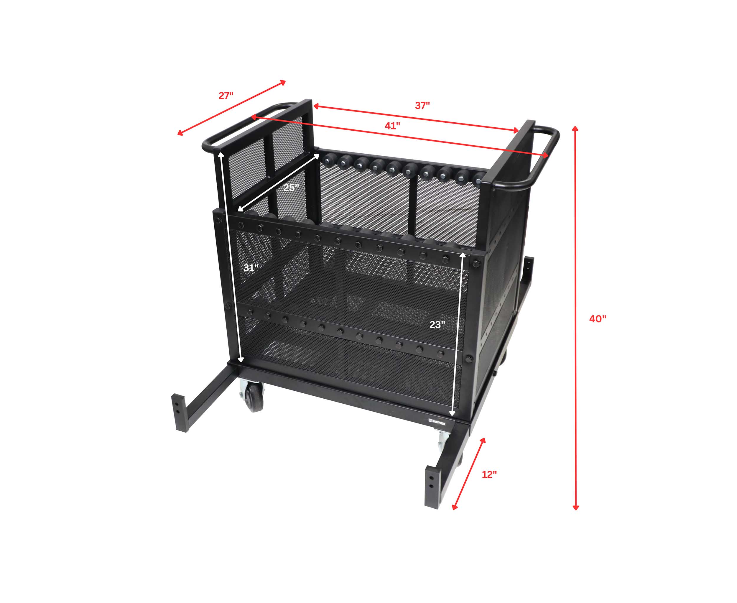 ProX X-BP8X30-10X24MK2, Dolly Cart for Base Plates/Truss/Stage legs/Cables and Accessories Holds 8-30 inch or 10-24 inch Base Plates MK2 by ProX Cases