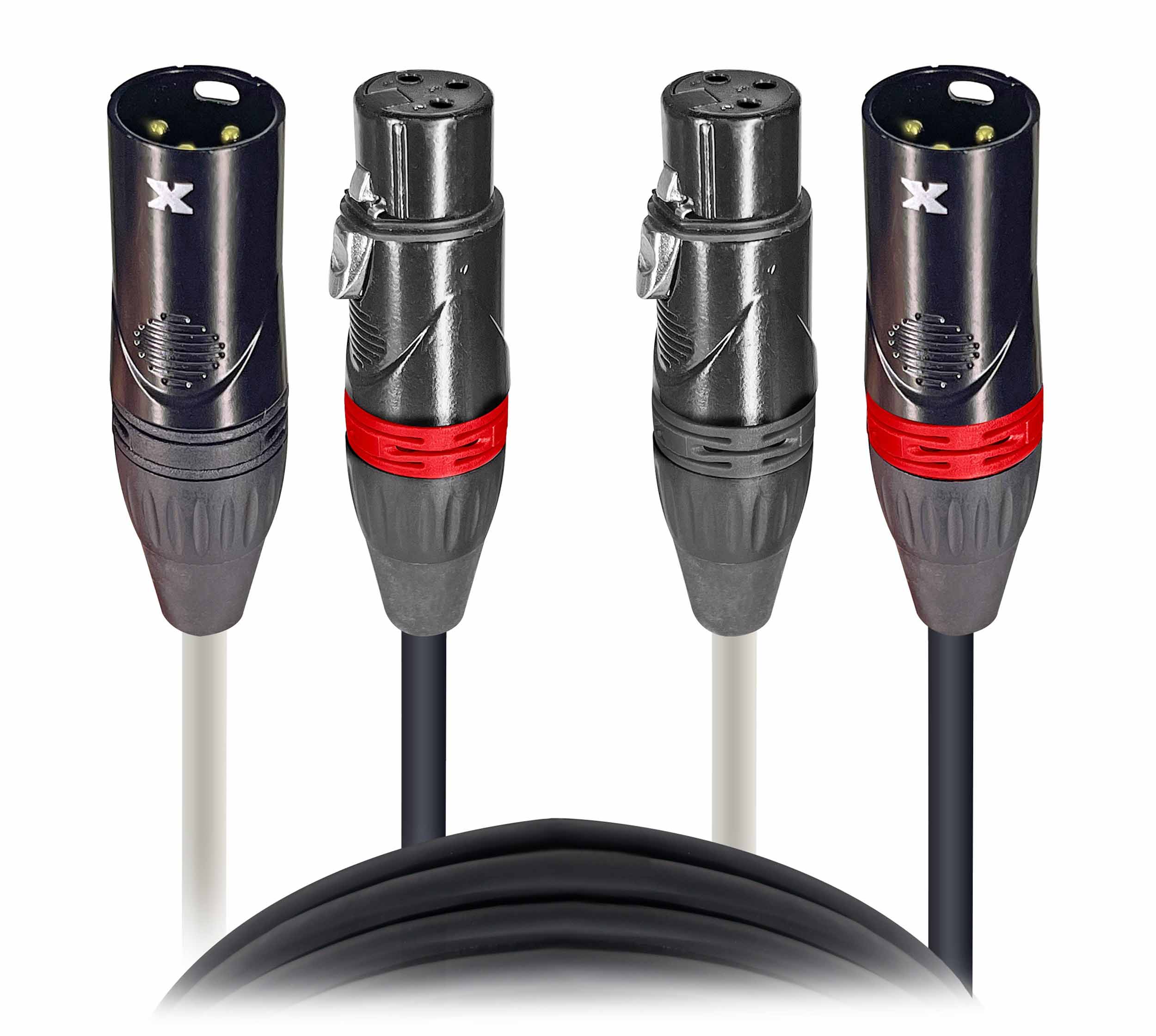 ProX XC-DXLR50 Balanced Dual XLR-M to Dual XLR-F High Performance Audio Cable - 50 Feet by ProX Cases