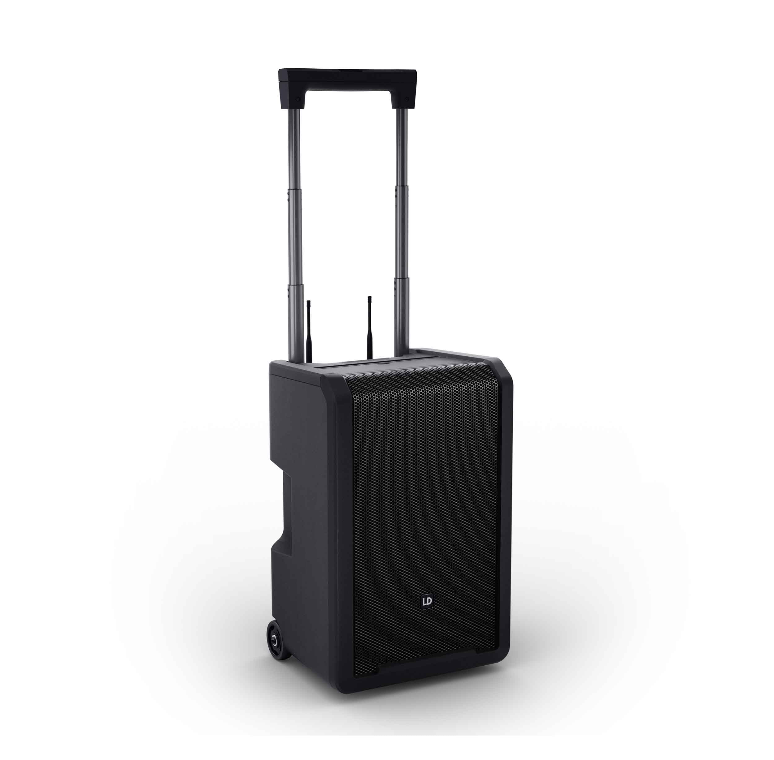 LD System ANNY 10 HHD 2 B5.1, 10" Portable Battery-Powered Bluetooth PA System with Mixer and 2x Wireless Handheld Microphones by LD Systems