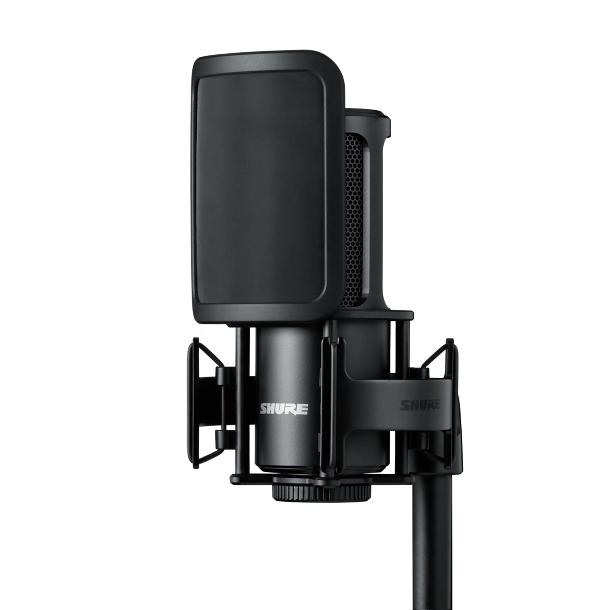 Shure SM4-K-KIT Dual-Diaphragm Condenser Microphone with Shock Mount and Pop Filter by Shure