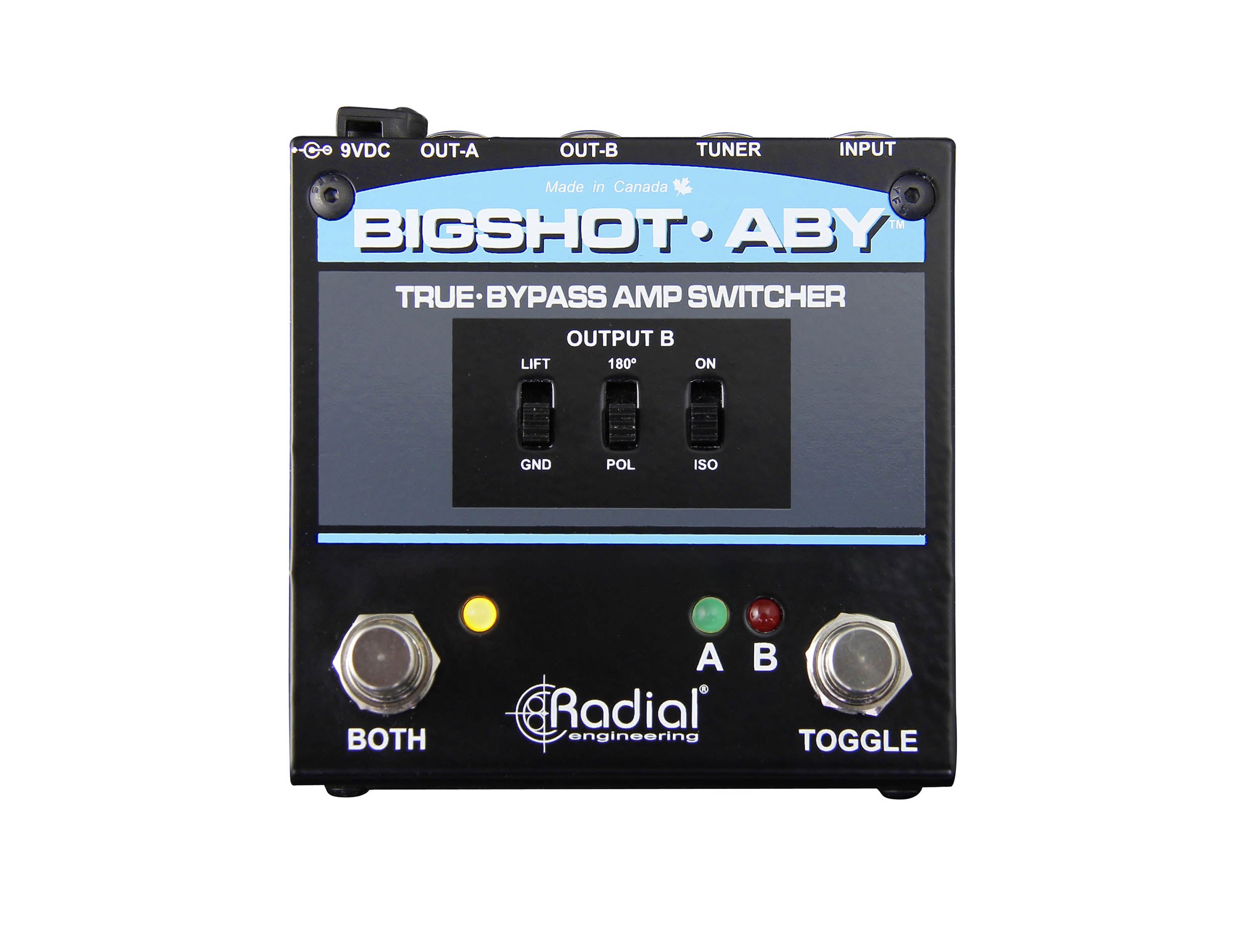 Radial Engineering BigShot ABY, True-Bypass Amp Switcher with LED Indicators by Radial Engineering