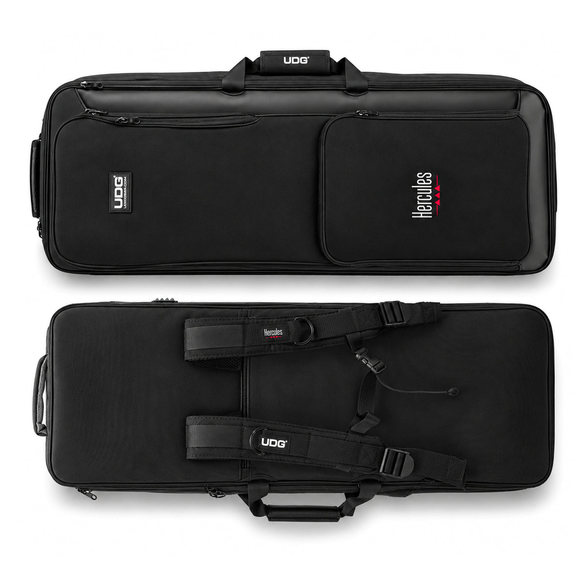 Hercules DJC-INPULSE-T10-BAG UDG backpack for the DJControl T10, front and back with backpack straps, bag only - Hollywood DJ
