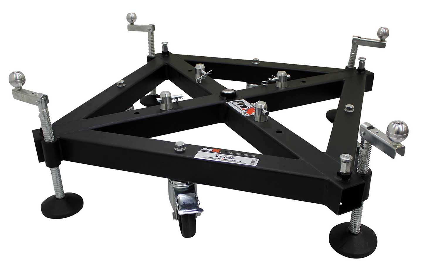 ProX XT-GSB MK2 Universal Truss Ground Support on Wheels with Leveling Jacks for F34 and F44 - Hollywood DJ
