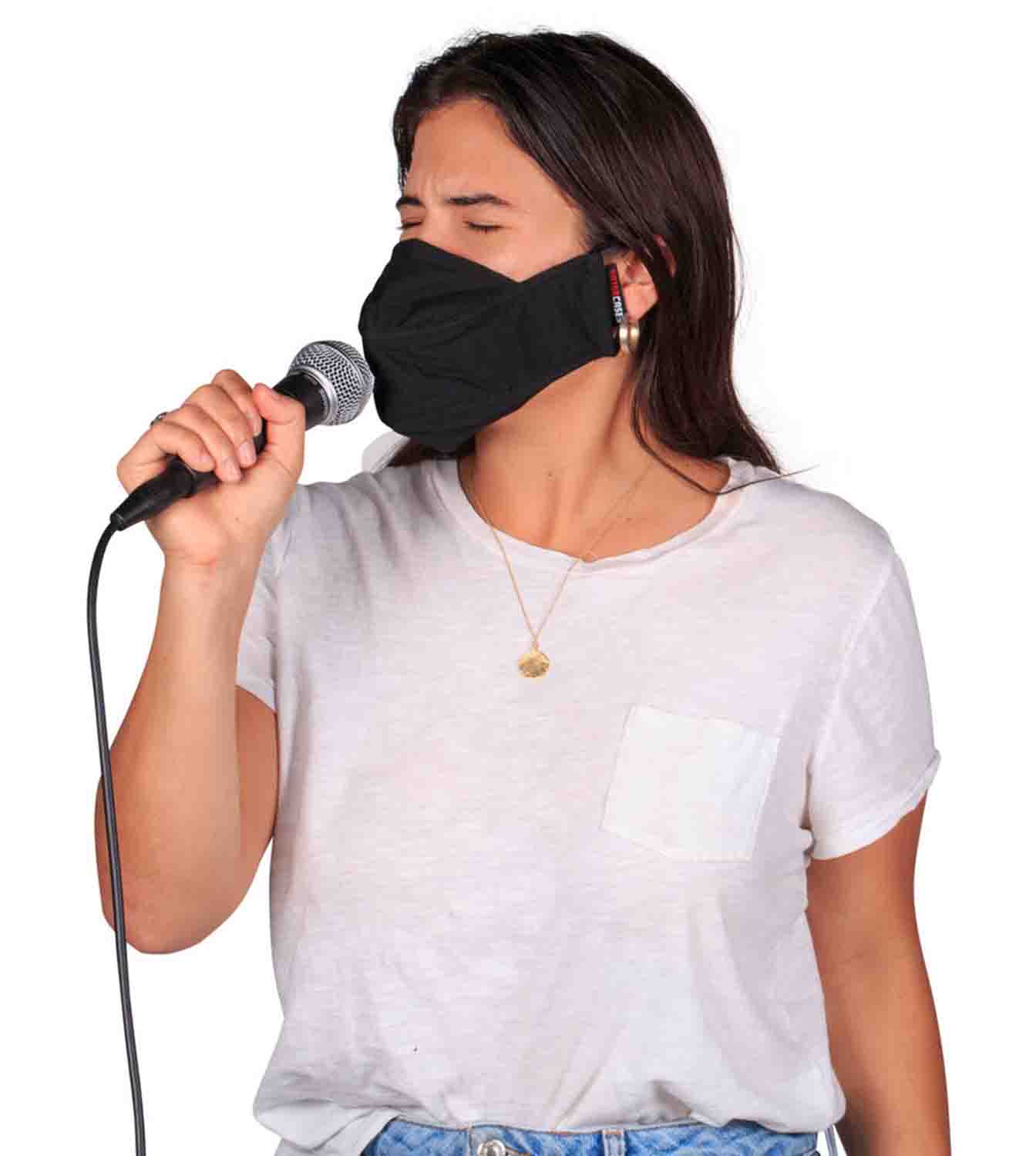 Gator GBOMSNGRMSK-L 3 Layer Aerosol Singer Face Mask with Filtration - Large - Hollywood DJ