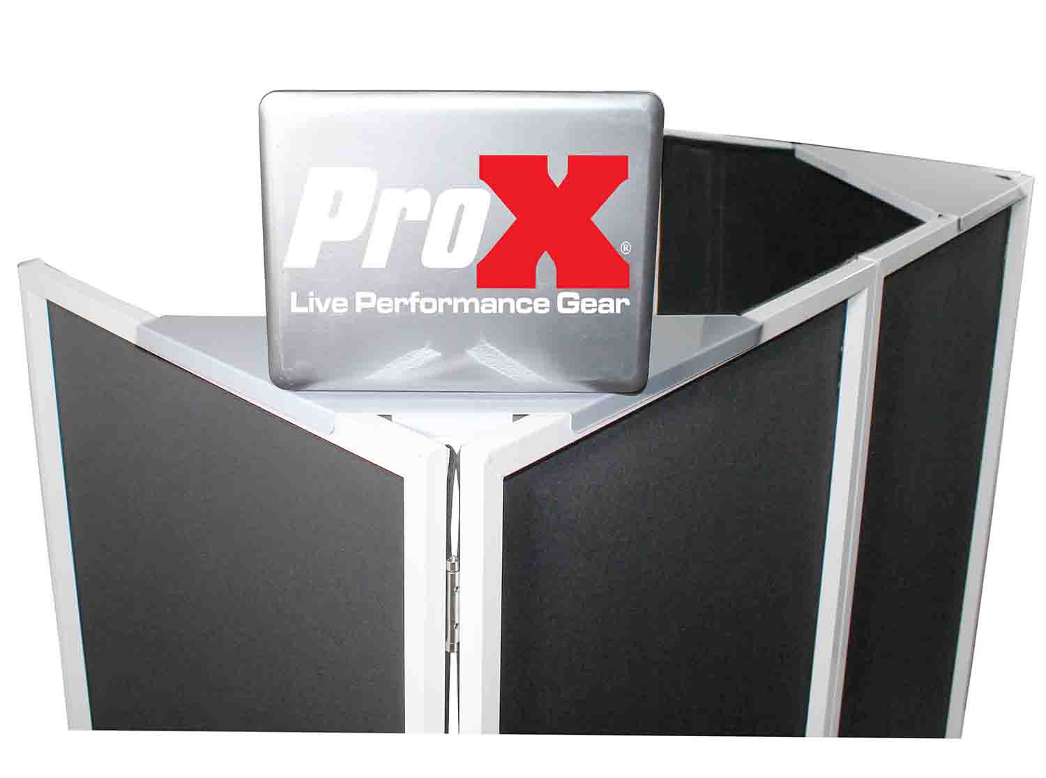 ProX XF-CSW X2, Set of 2 Aluminum Corner Shelves for DJ Facade - White - Hollywood DJ