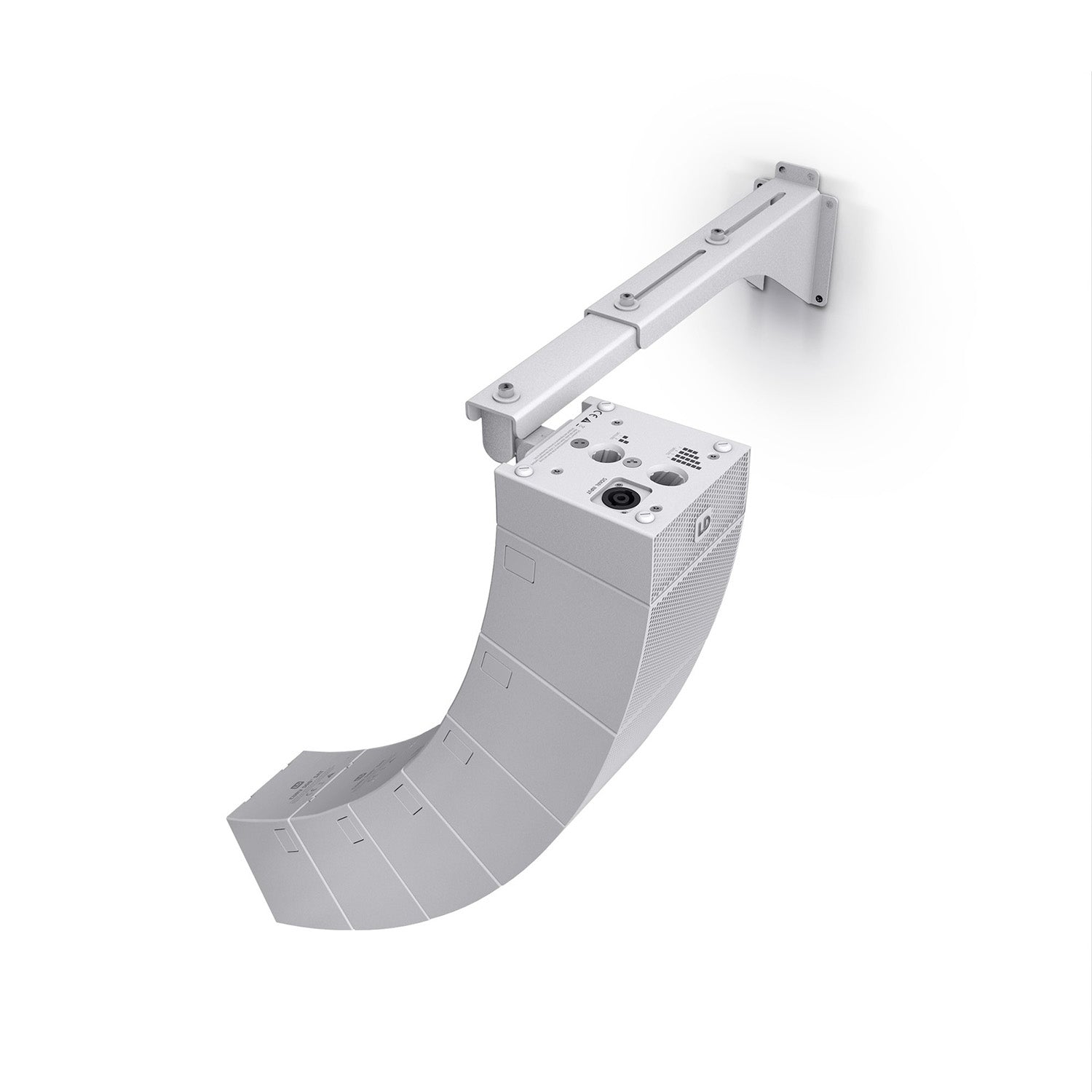 LD Systems CURV 500 WM BL W, Curv 500 Tilt and Swivel Wall Mount Bracket for Up to 6 Satellites - White - Hollywood DJ