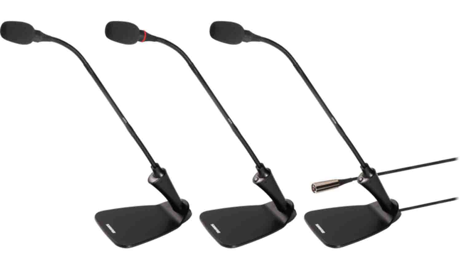 Shure CVG12D-B/C Gooseneck Cardioid Microphone with Integrated Desktop Base and Inline Preamplifier - 12 Inch - Hollywood DJ