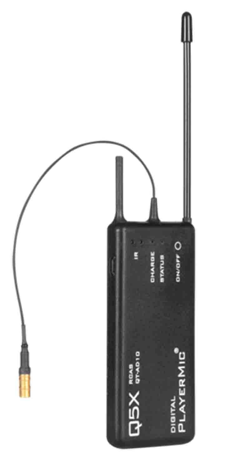 Shure QTAD10P PlayerMic Flexible Rubber Bodypack Transmitter with Q5X - Hollywood DJ