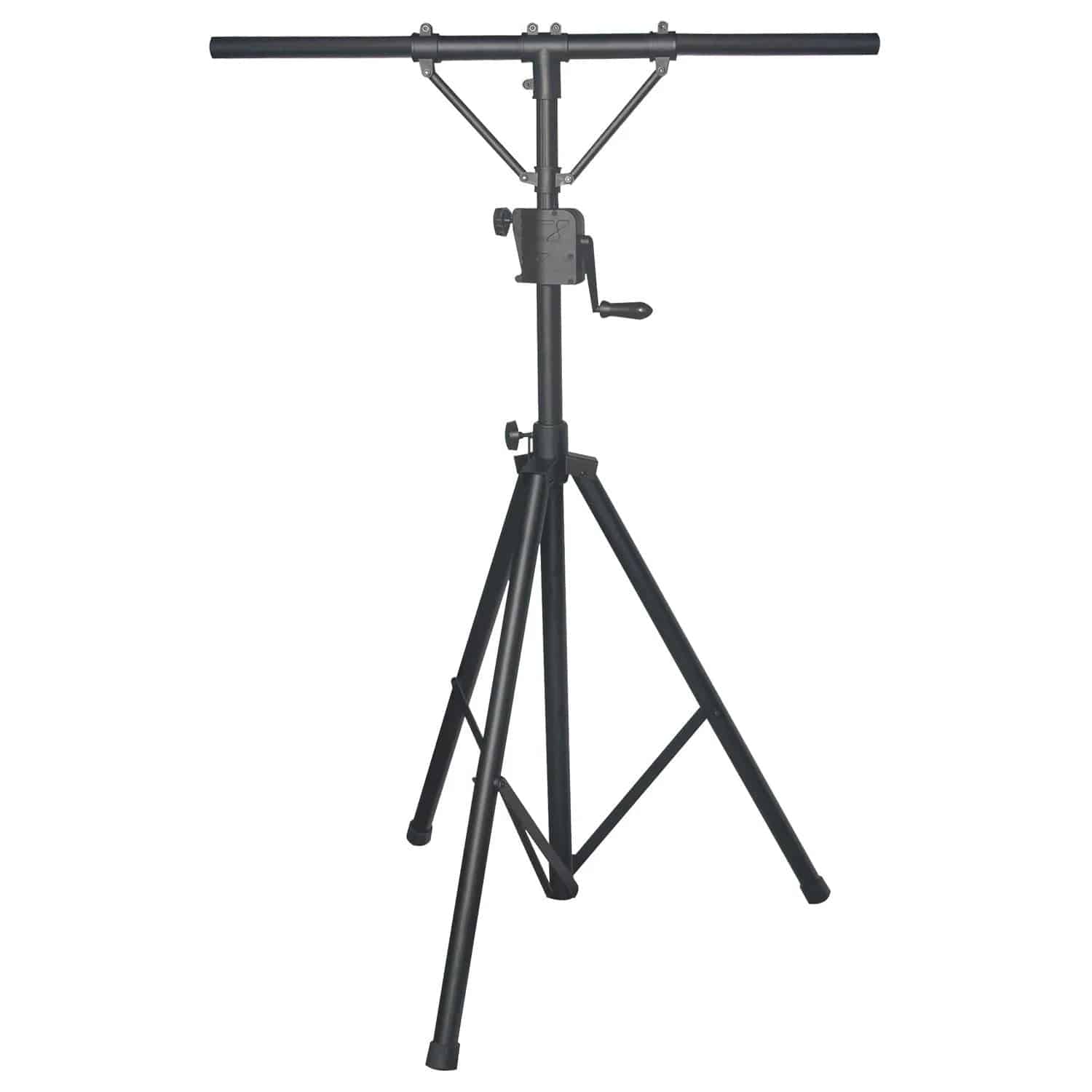 Odyssey LTP8PRO, 8-Feet Tall Black Lighting Tripod With Height Adjustable Crank Top Bar - Hollywood DJ