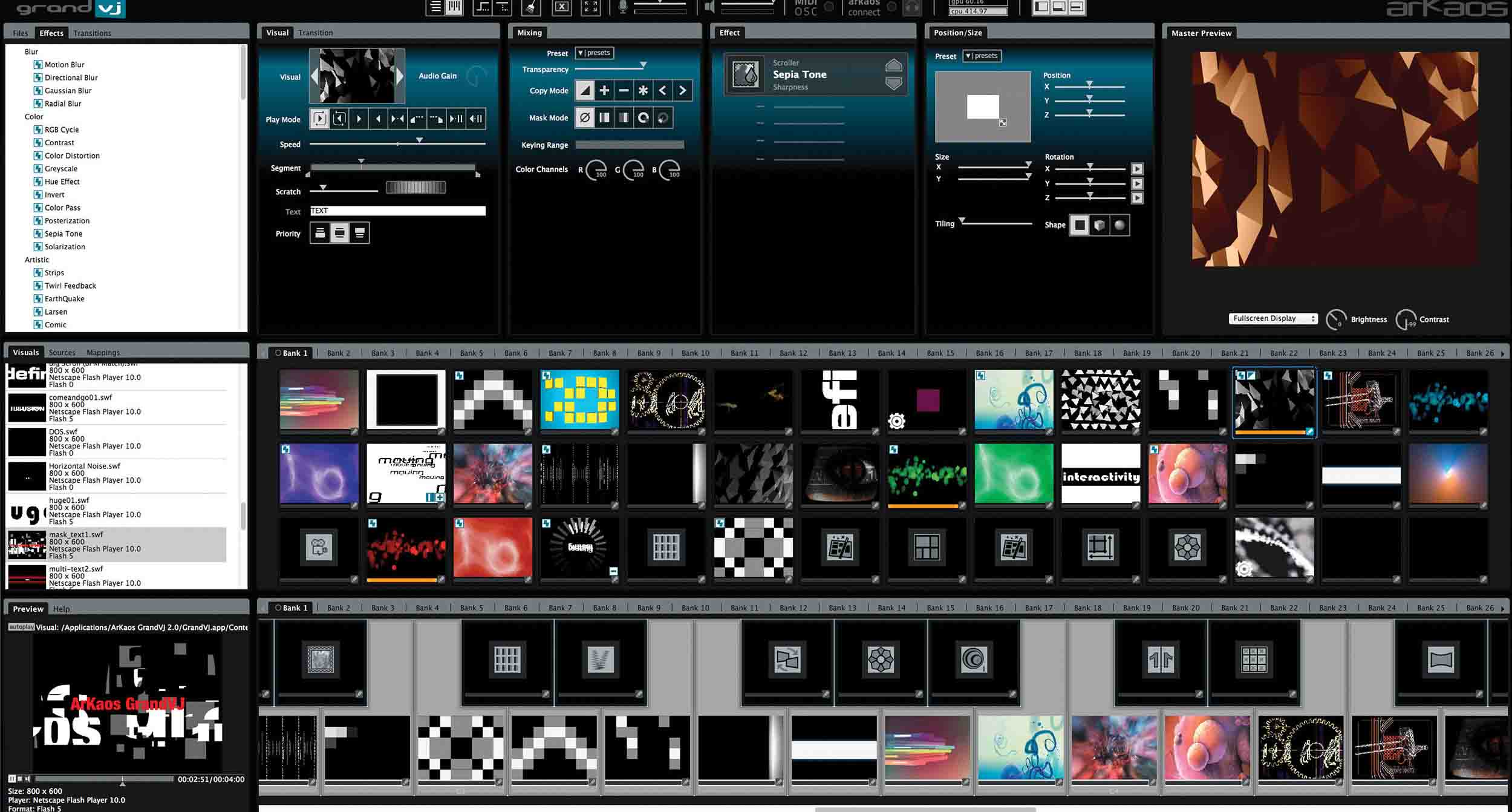 ADJ GRAND VJ 2.0-UG, Eight Layer Video Mix VJ Software by ADJ