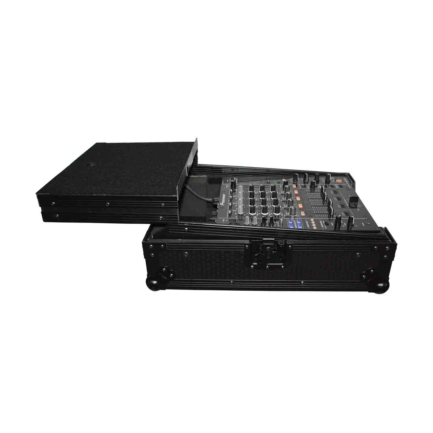 ProX XS-M12LTBL DJ Flight Case For Large Format 12" Universal DJ Mixer With Laptop Shelf - Hollywood DJ