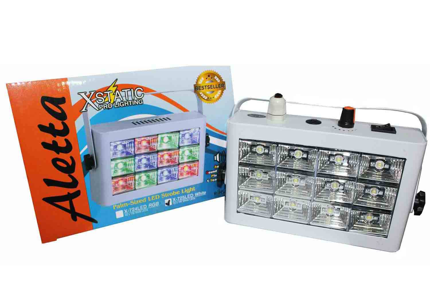 ProX X-725LED Aletta LED Strobe Light Palm Sized - White - Hollywood DJ