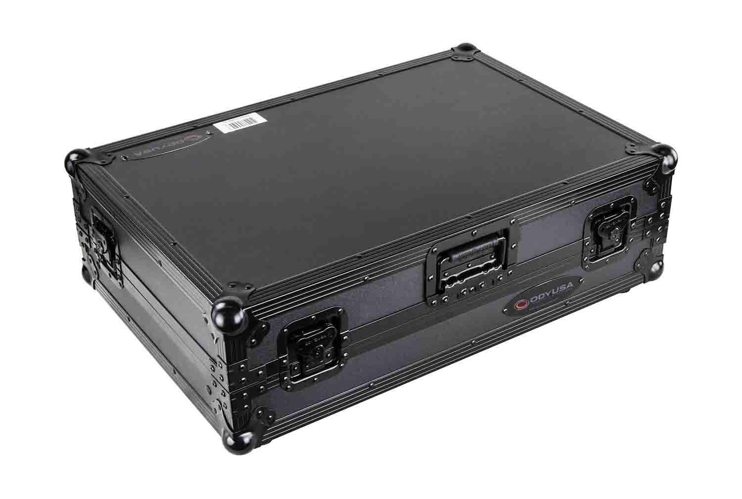 Odyssey FZGSPIDDJ8001BL Black Pioneer DDJ-800 Flight Case with Bottom 1U Rack Space and Glide Platform - Hollywood DJ