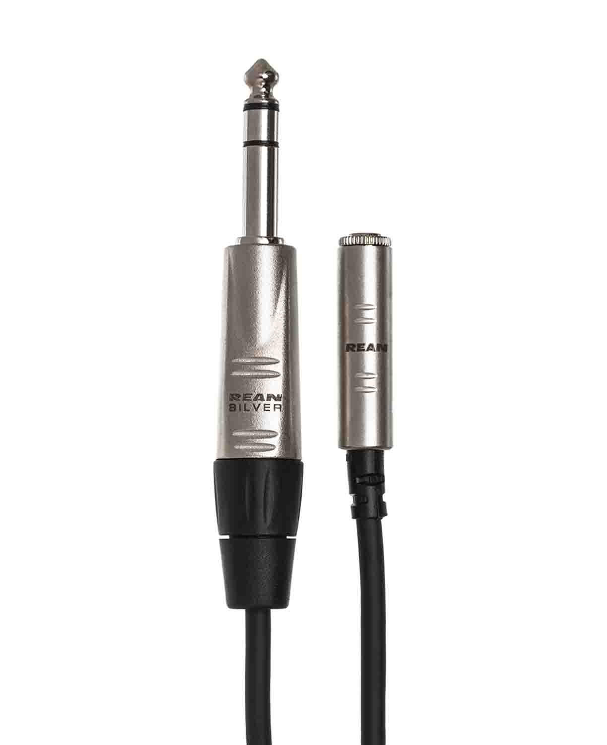 Hosa HXMS-025, 3.5mm Female to 1/4-Inch Male Pro Headphone Adaptor Cable - 25 Feet - Hollywood DJ