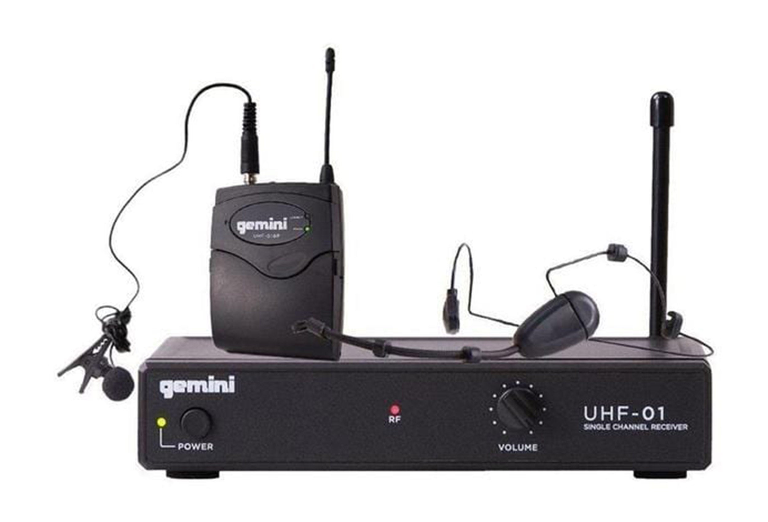 Gemini Sound UHF-01HL-F1 Wireless Microphone System - Frequency: F1 517.6 - Hollywood DJ