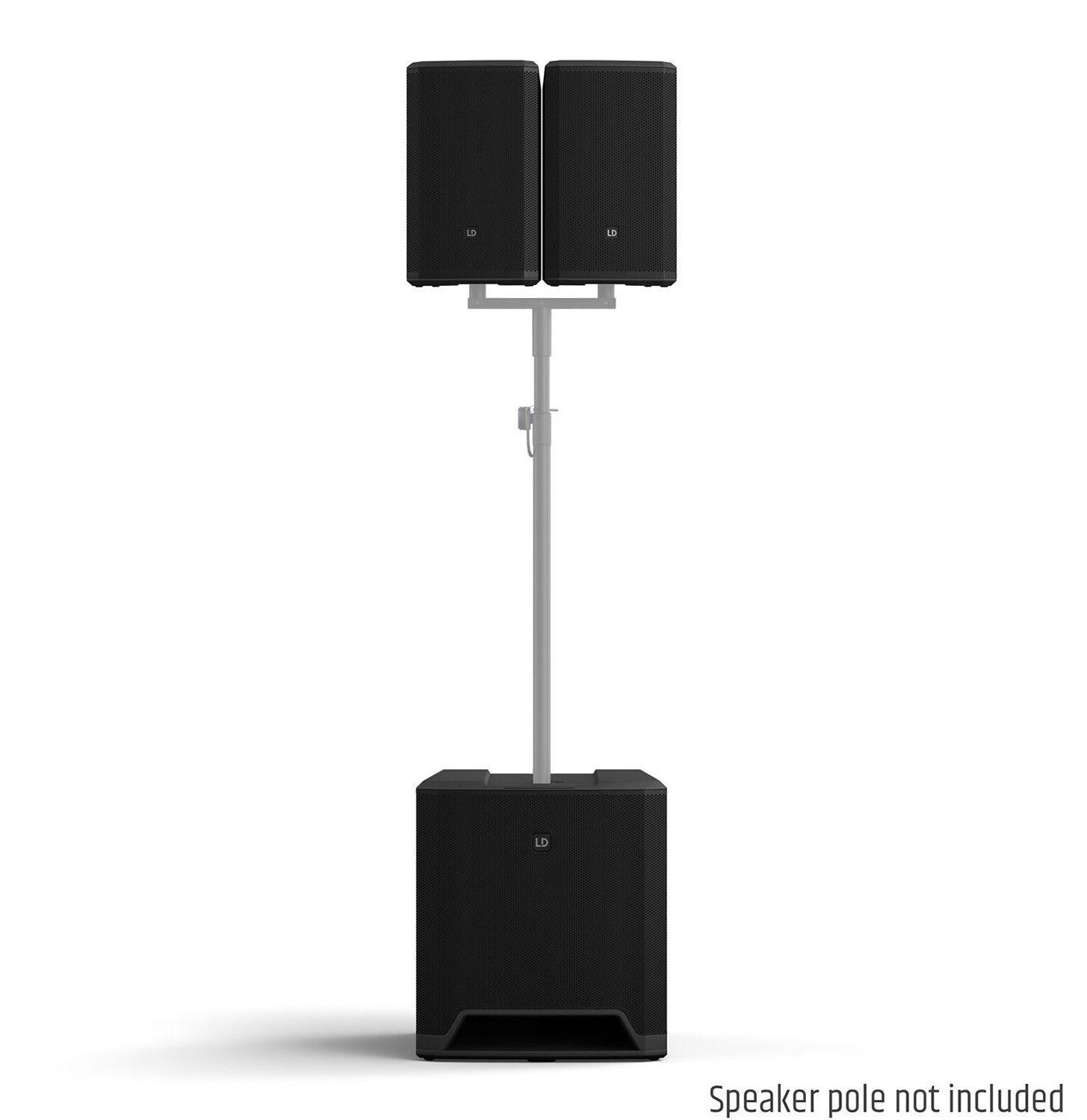 LD Systems DAVE 15 G4X Compact 2.1 Powered PA System with Bluetooth and Mixer - 1000W RMS - Hollywood DJ