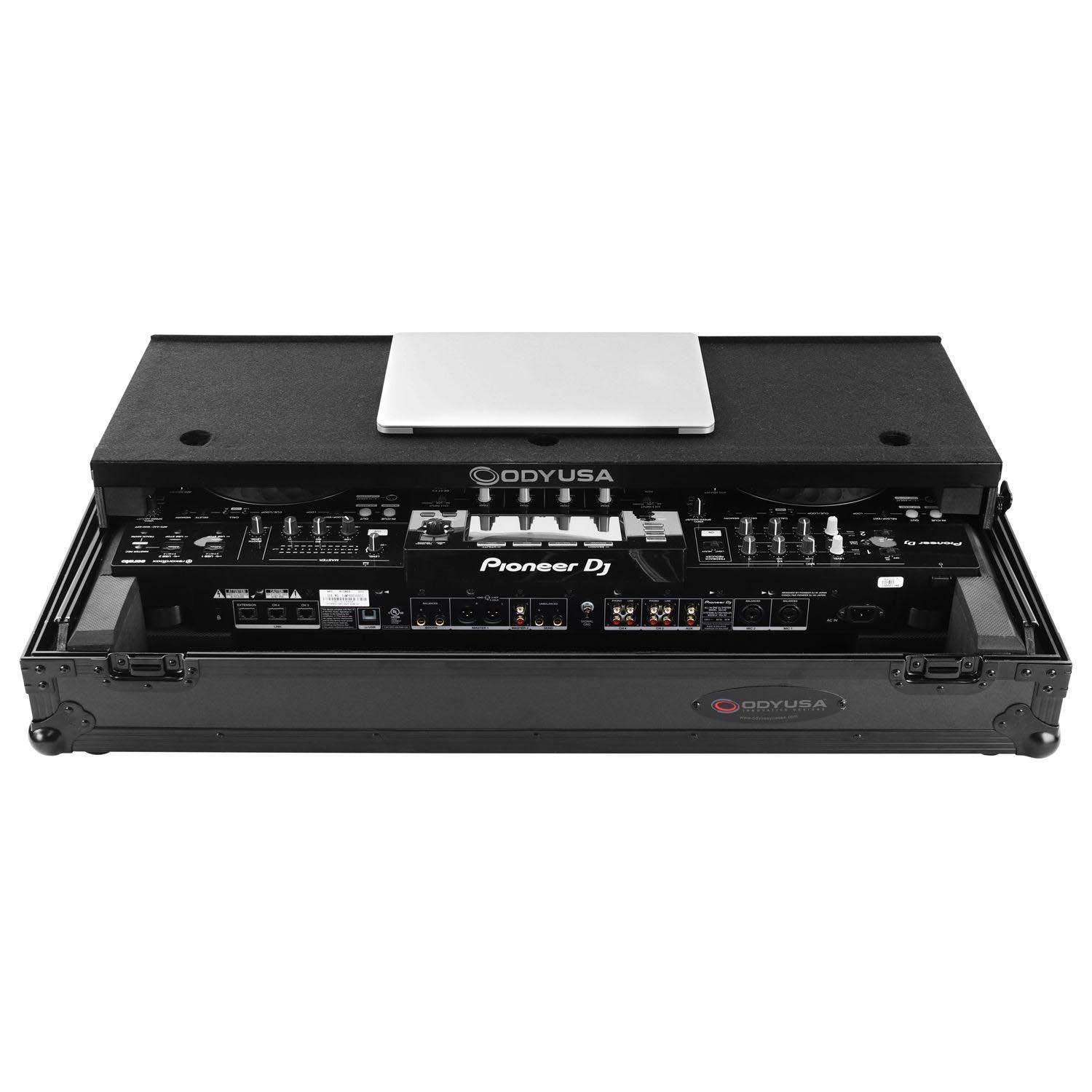 Odyssey FZGSXDJXZW1BL, Black Label Glide Style Case with Wheels and 1U Rack For Pioneer XDJ-XZ - Hollywood DJ