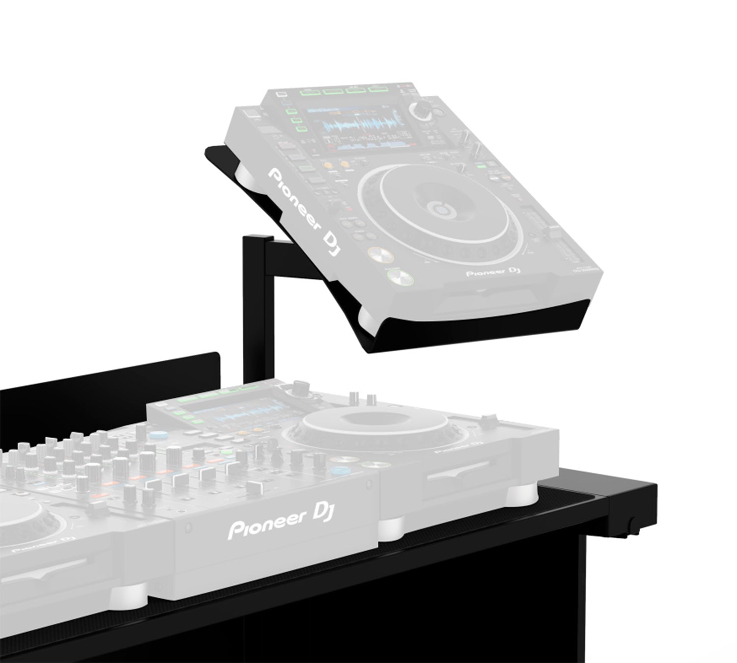 ProX XF-B3CDJS BL Universal CDJ Player Mounting Stand for B3 DJ Table Workstation by Humpter - Black - Hollywood DJ