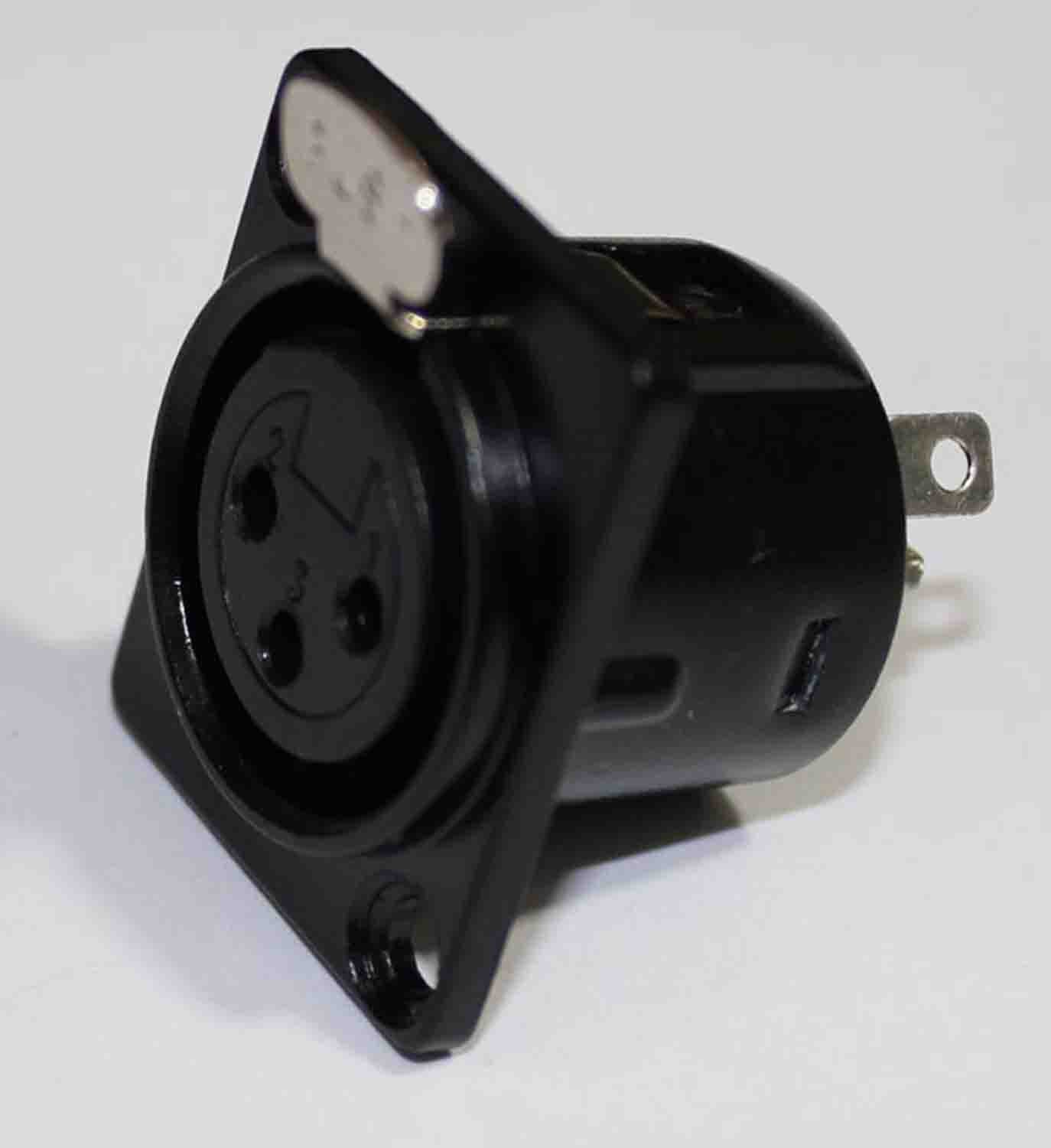 ProX XC-XLRF-PANEL Panel Mount Xlr-3 Pin Female Black - Hollywood DJ