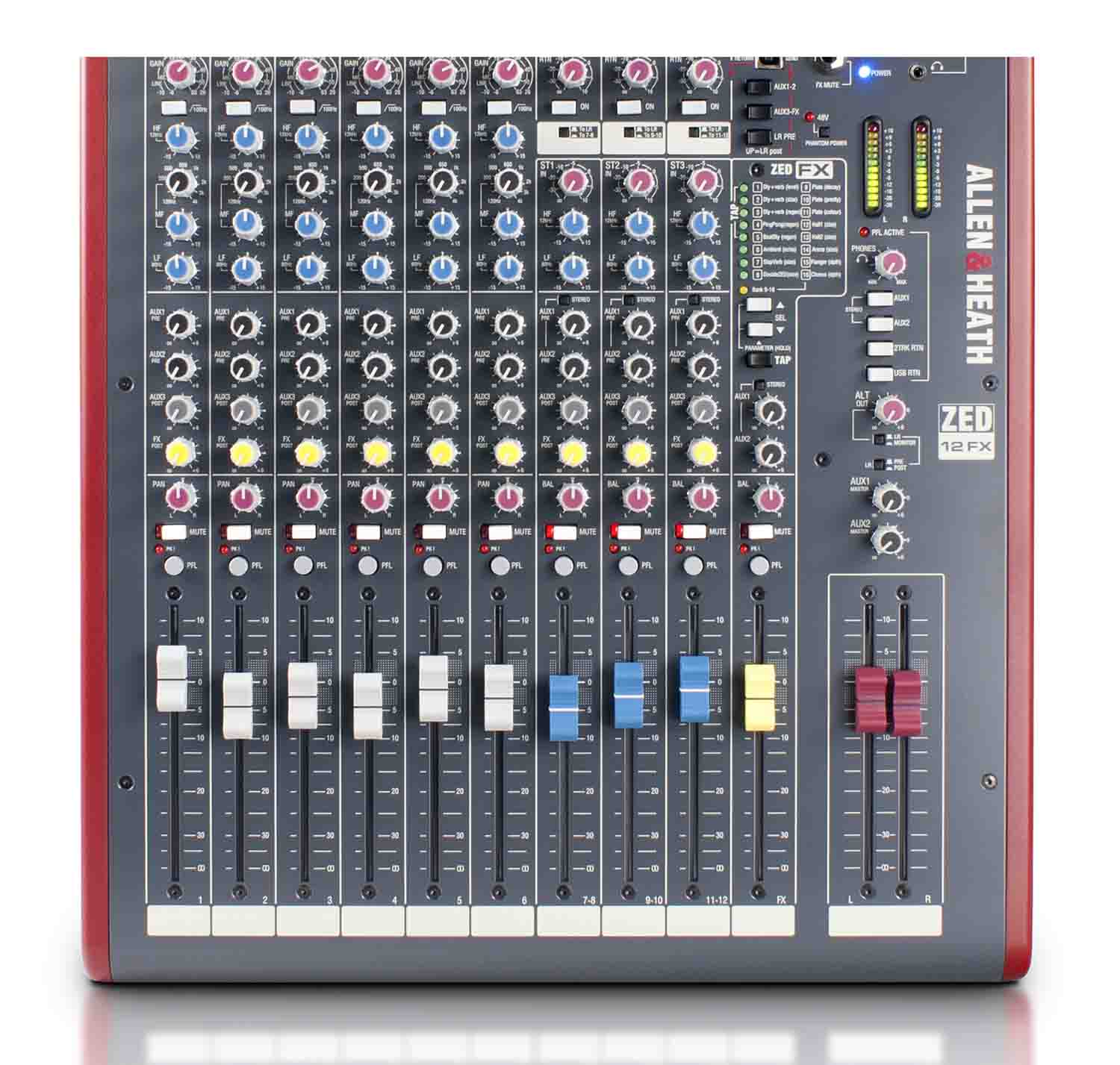 Allen & Heath ZED-12FX Multipurpose 12-Channel Mixer with USB Audio Interface - Hollywood DJ