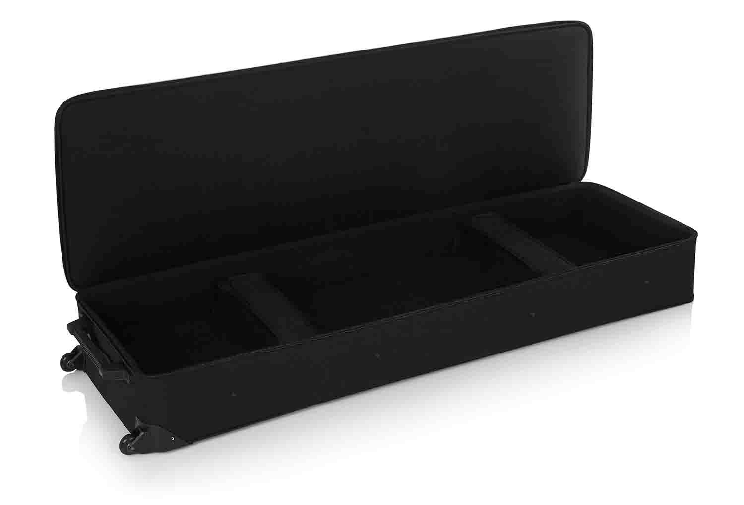 Gator Cases GK-88 XL Rigid Lightweight Case for Extra Long 88 Note Keyboards with Wheels - Hollywood DJ