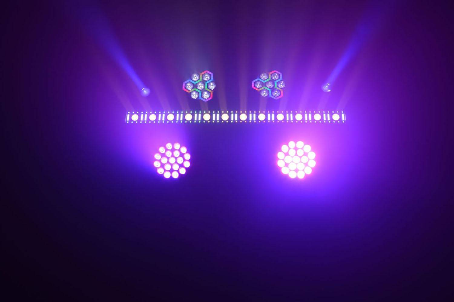 JMAZ Versa Flex Par QUAD19 LED Par featuring 19 QUAD (RGBW) 10W LEDS - Pair - Hollywood DJ