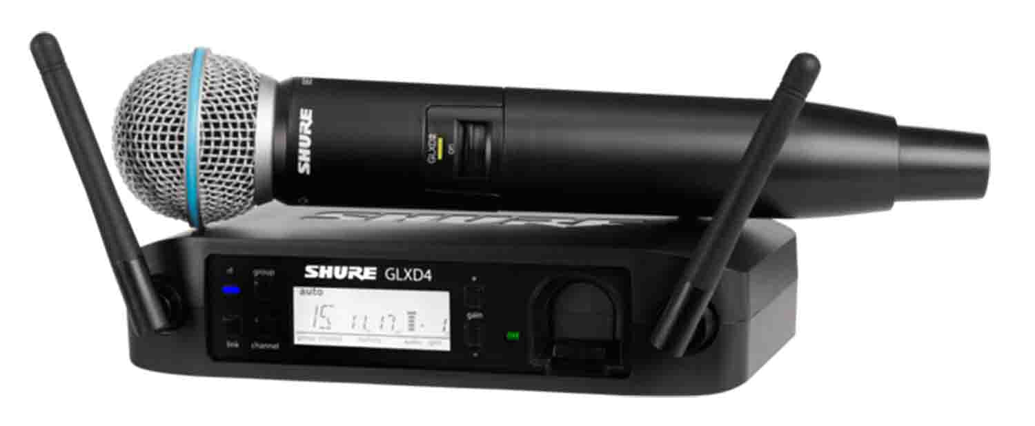 Shure GLXD24/B58-Z2 Digital Handheld Wireless Microphone System with Beta 58A - Hollywood DJ