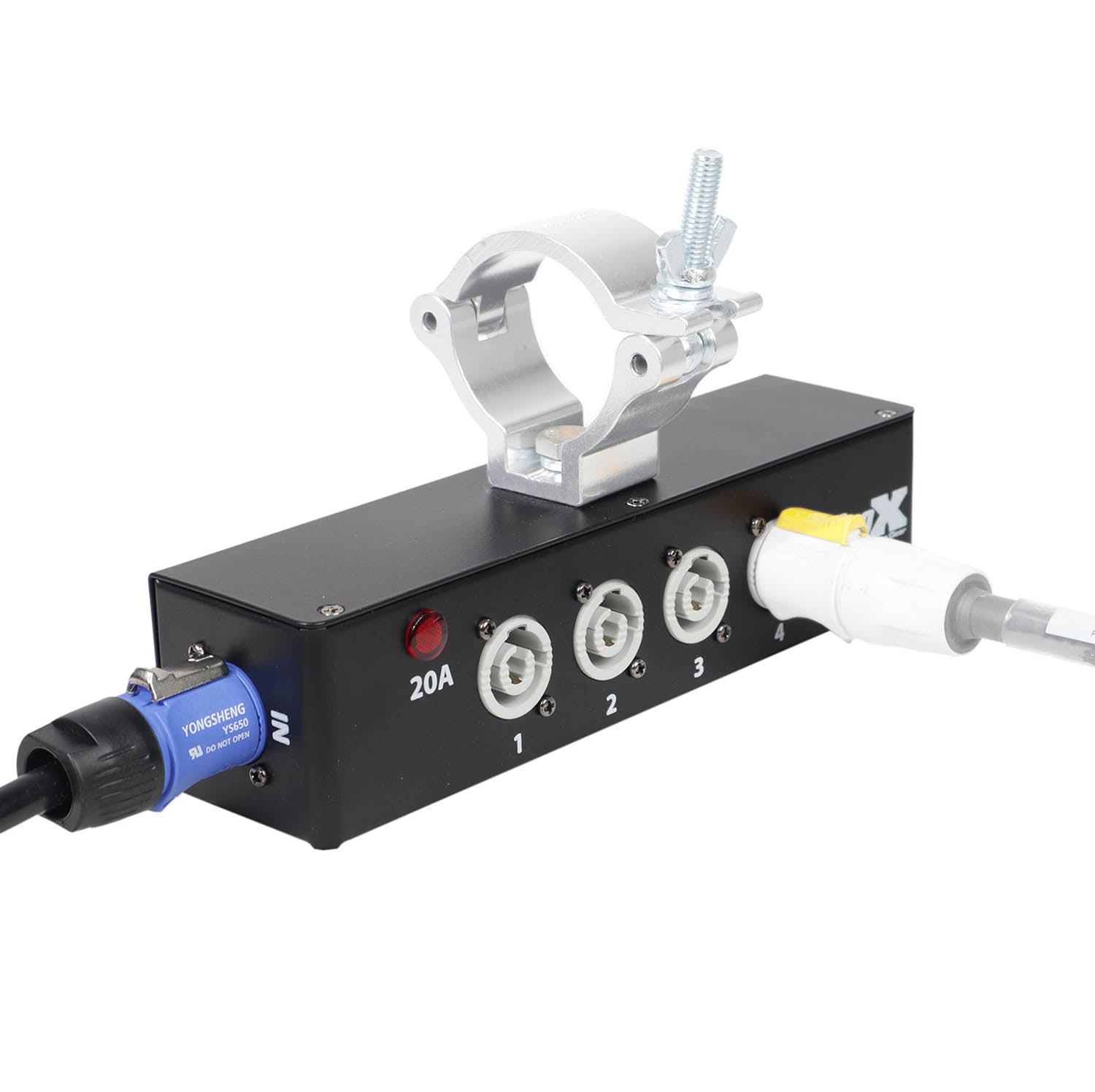 ProX X-PWCX4 BOX Power Center Four-Way Spitter for Indoor Power Connector - Hollywood DJ