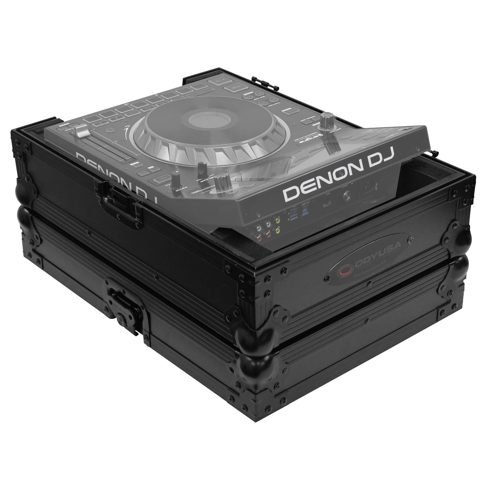 Open Box: Odyssey FZCDJBL Universal Black Large Format Media Player Flight Case - Hollywood DJ