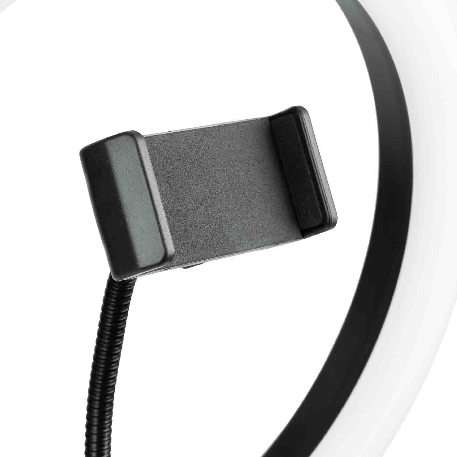 Gator Frameworks GFW-RINGLIGHTTRIPD 10 Inch LED Ring Light Stand with Phone Holder and Tripod Base - Hollywood DJ
