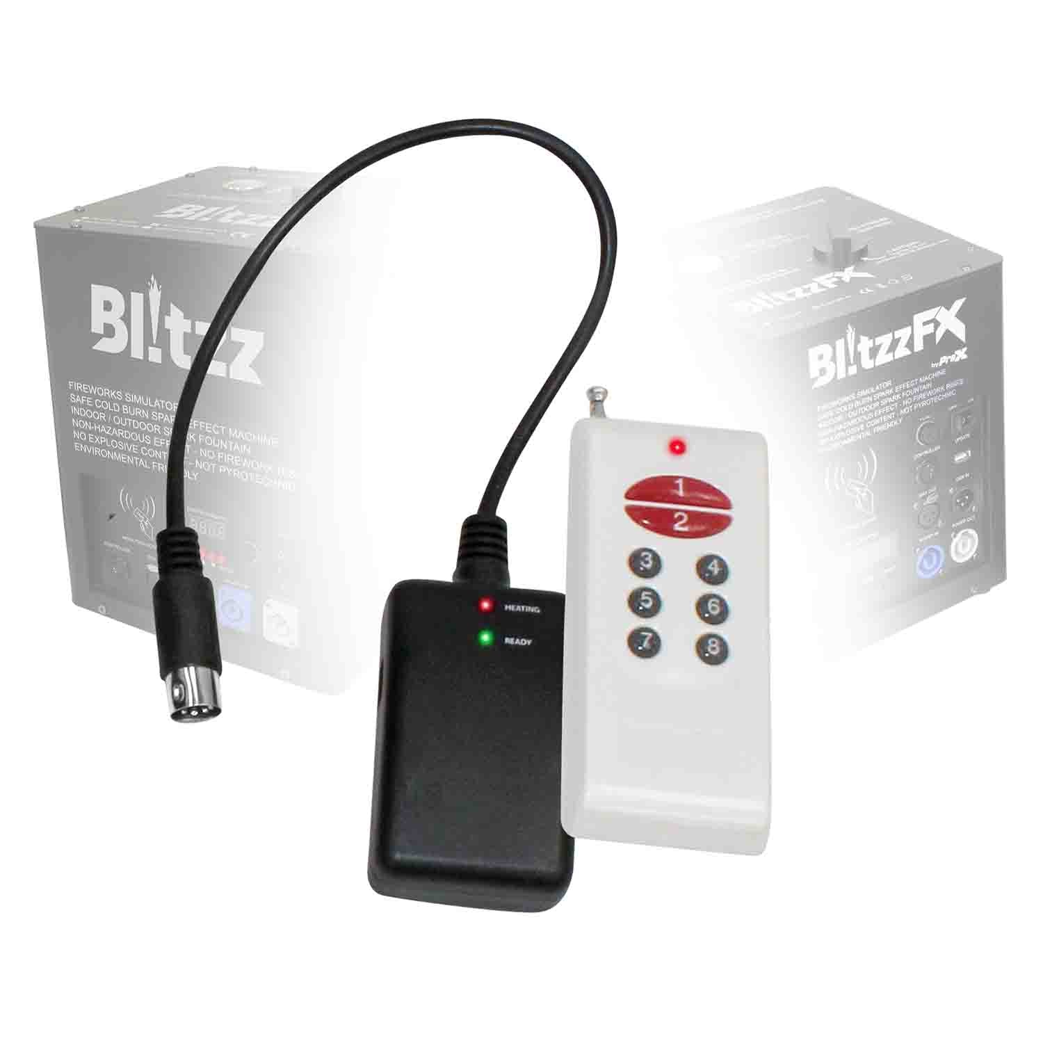 ProX X-BLITZZ-REMOTE Replacement Wireless Remote and Receiver for ProX Blitzz Cold Spark Machines - Hollywood DJ