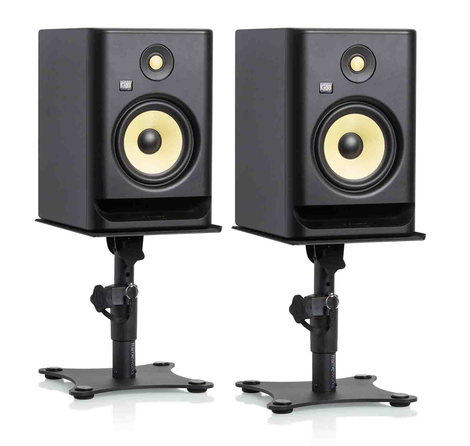 Gator Frameworks GFWSPKSTMNDSK Frameworks Desktop Studio Monitor Stand - Hollywood DJ