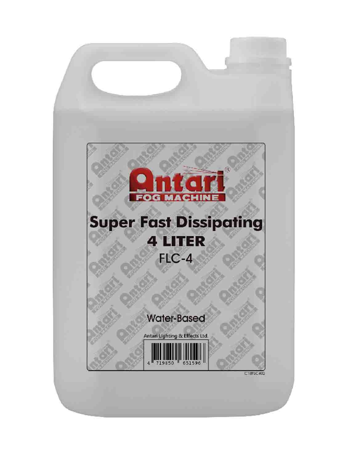 Antari FLC-4 Instant Dissipating Fluid - 4L Bottle - Hollywood DJ