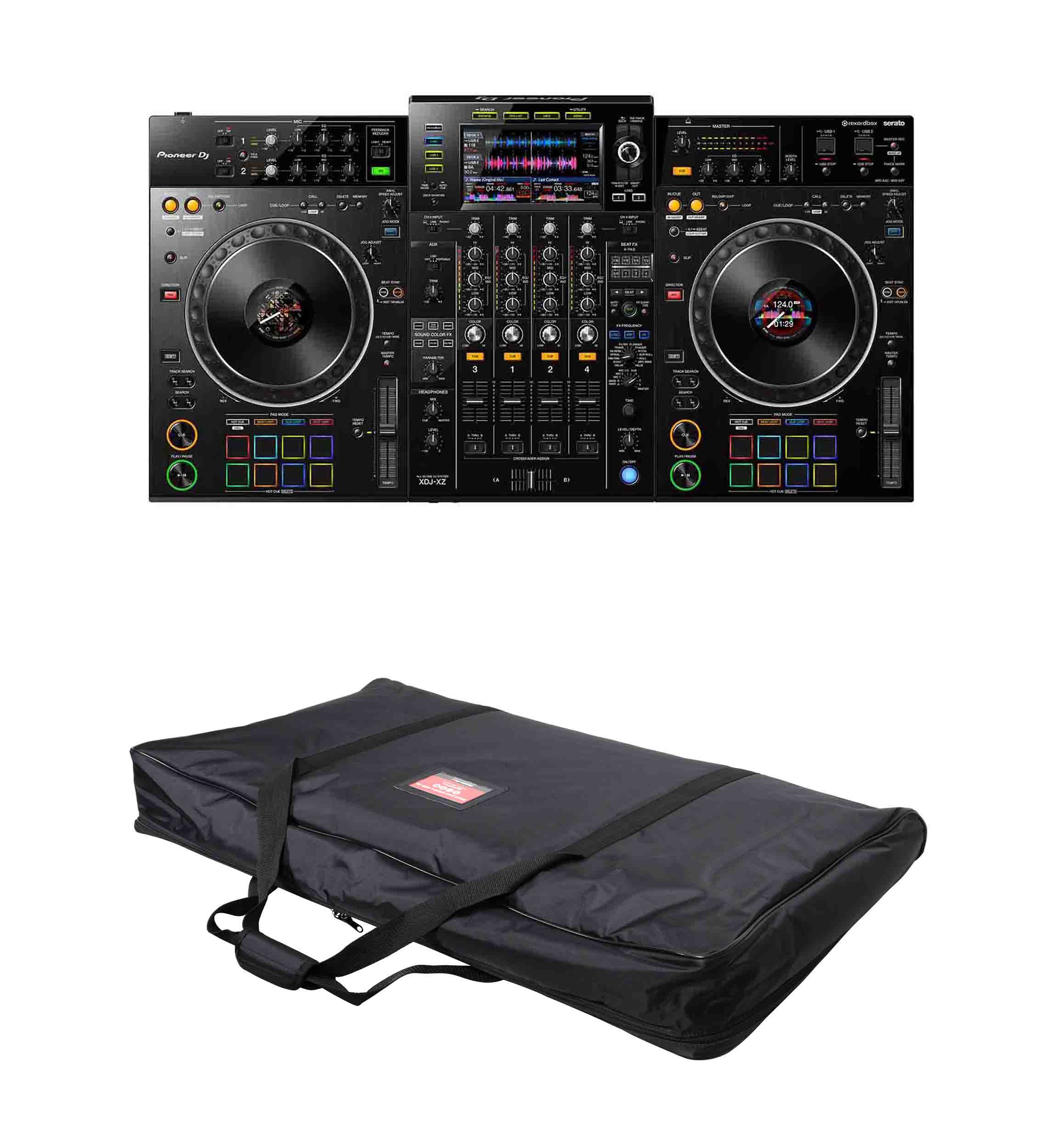 Pioneer DJ XDJ-XZ, All-In-One DJ Controller System Package with ProX Bag - Hollywood DJ