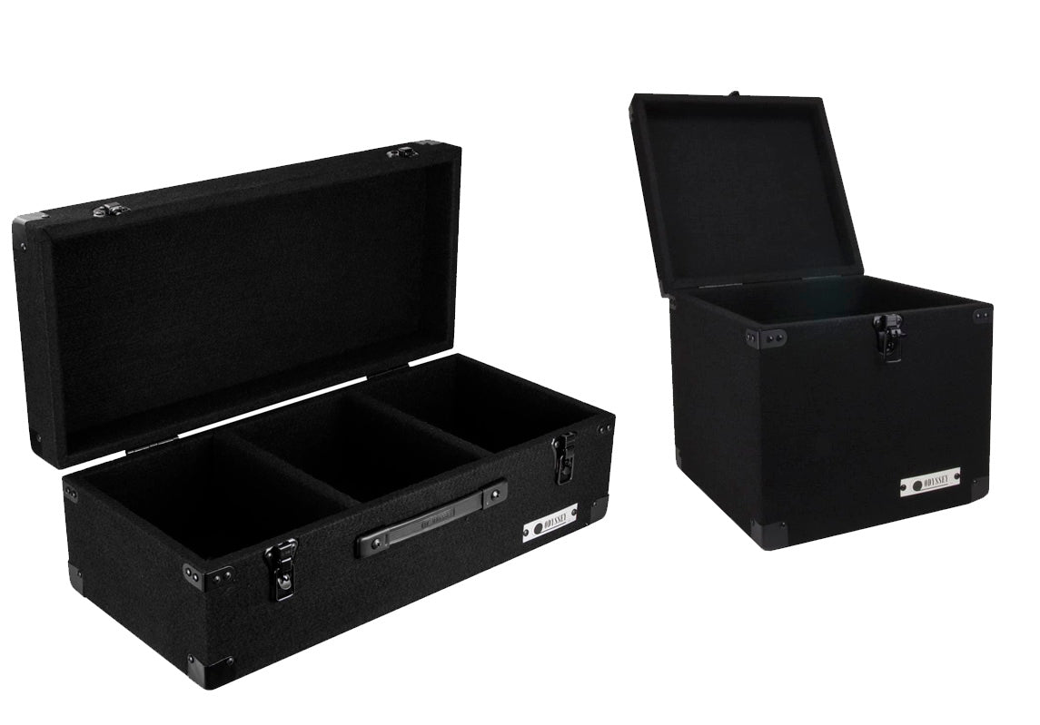 Odyssey C45200 200 45 RPM + CLP090E 90 LP Vinyl Records Carpeted Storage Cases - Hollywood DJ