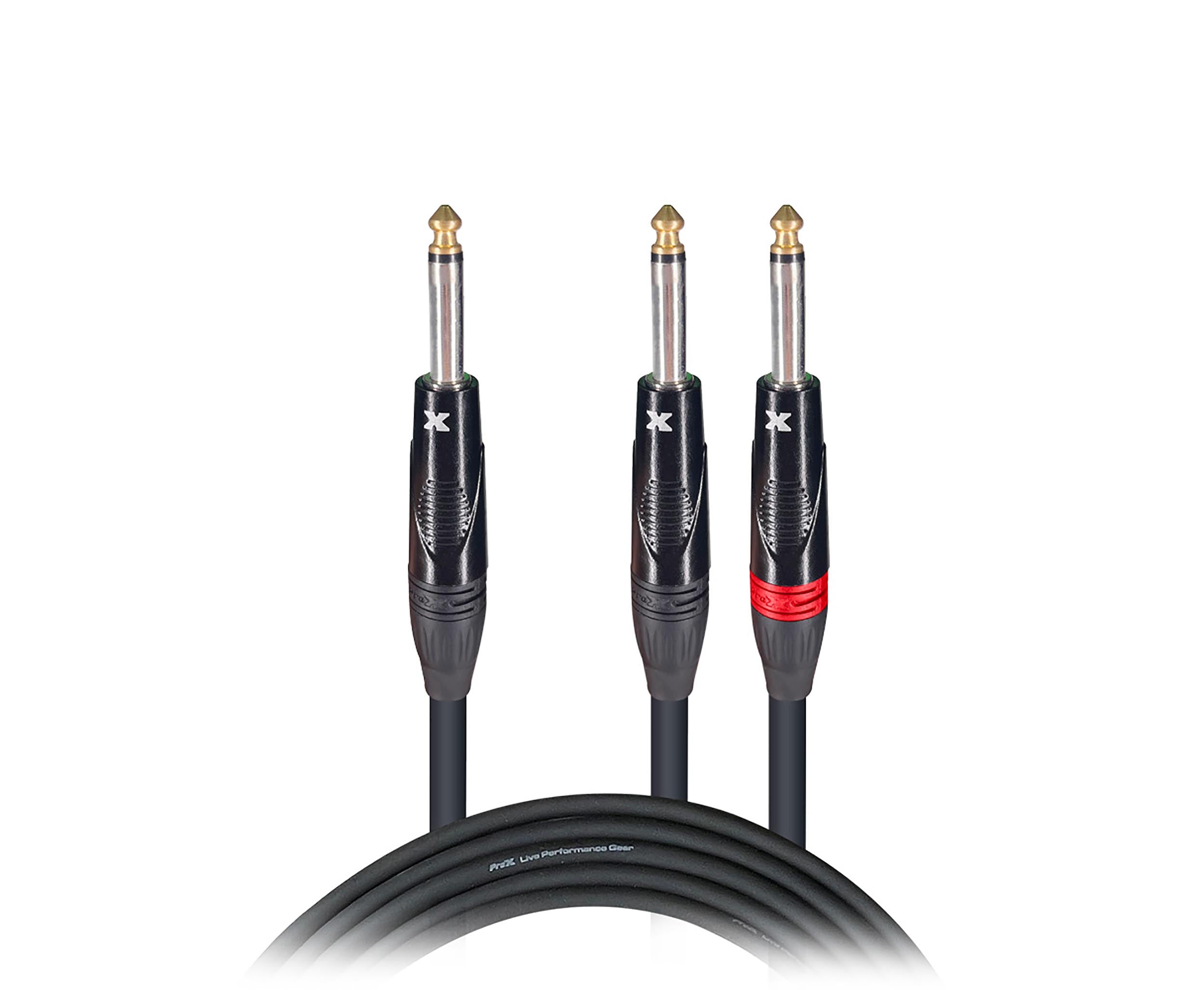 Prox XC-PYP10 1/4" TS-M to Dual 1/4" TS-M High Performance Audio Cable - 10 Feet by ProX Cases