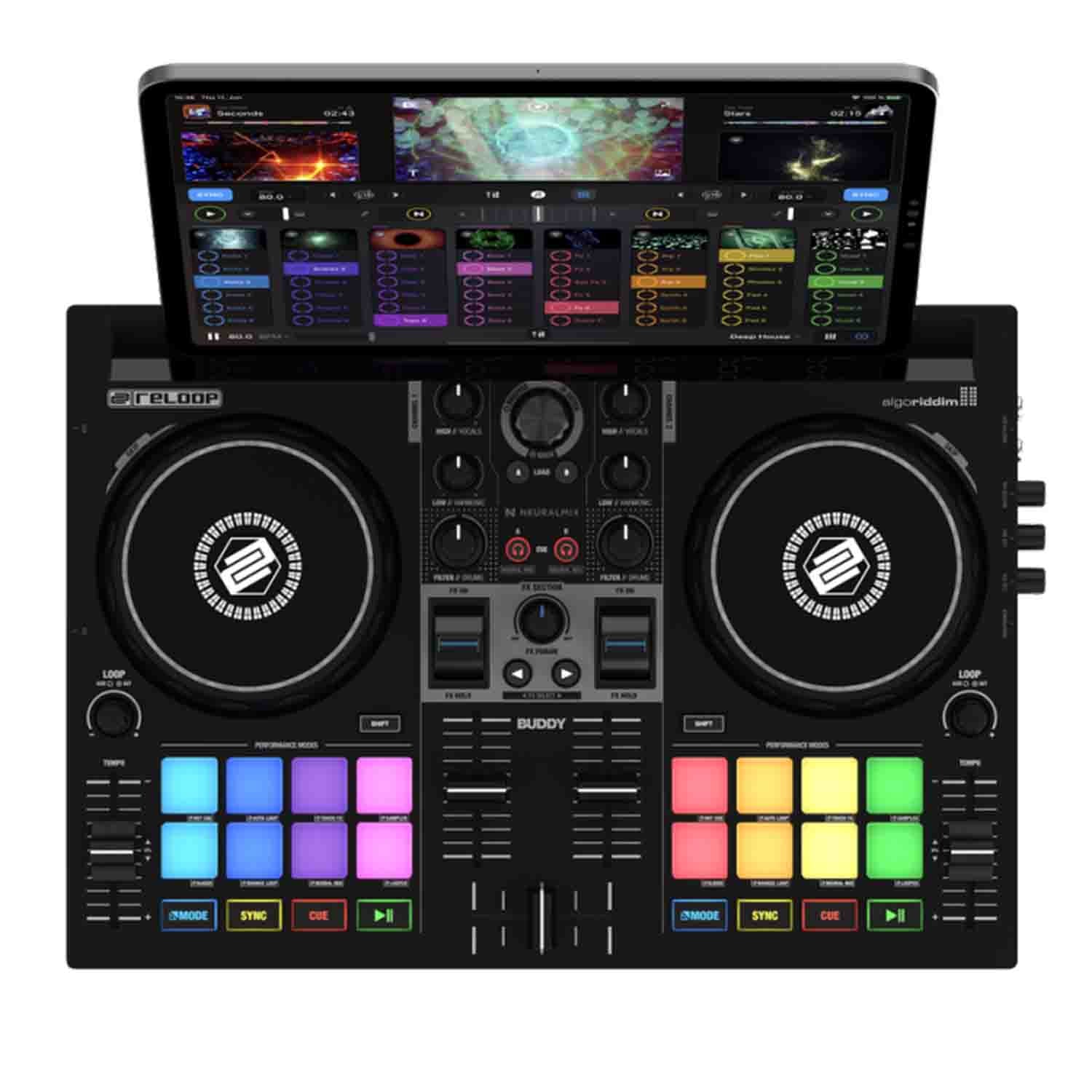 Reloop BUDDY Compact 2-Channel DJ Controller for iOS/iPAD, Android Mac and Pc - Hollywood DJ