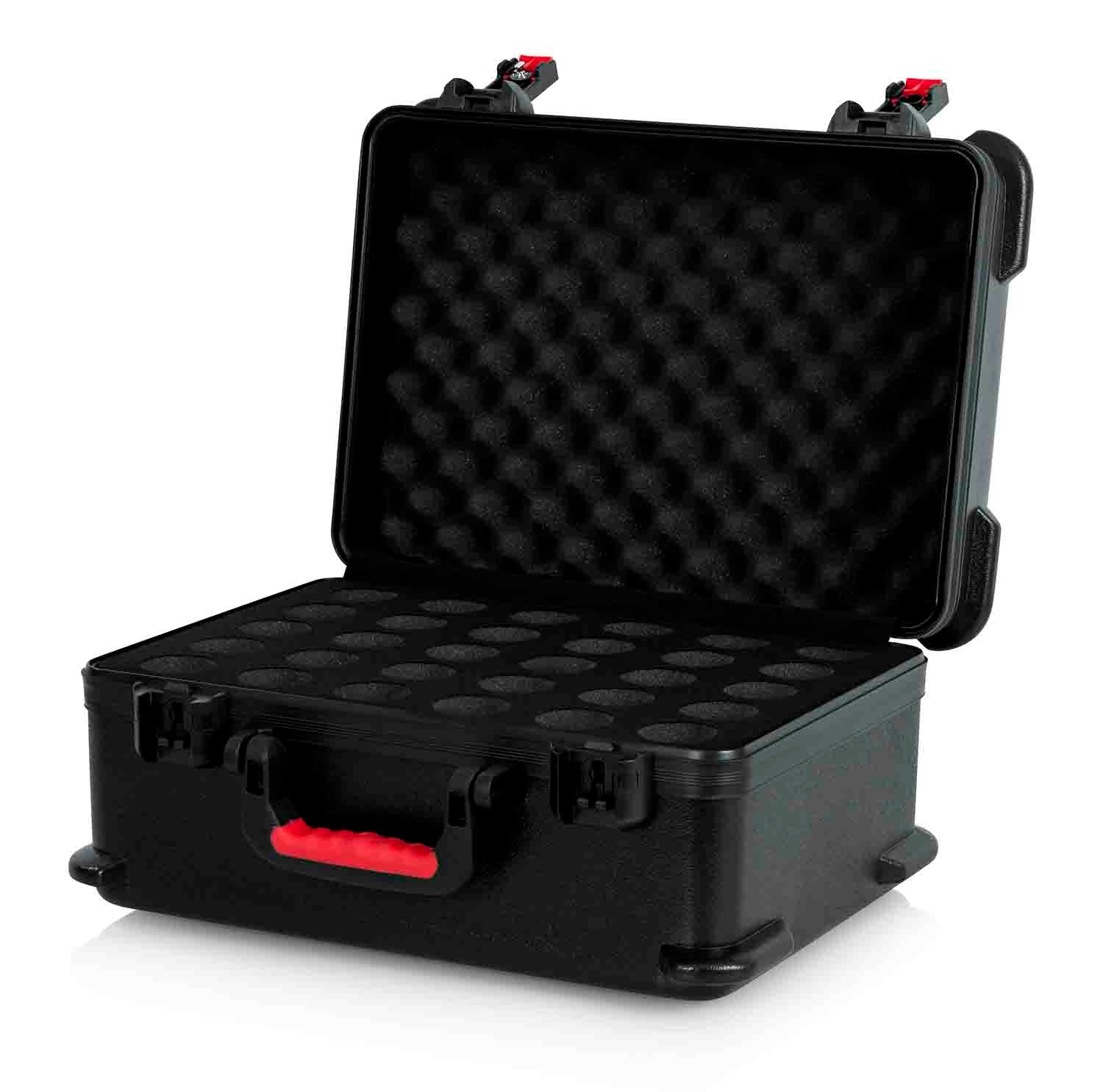 Gator Cases GTSA-MIC30 DJ Case for 30 Wired Microphones with Foam - Hollywood DJ