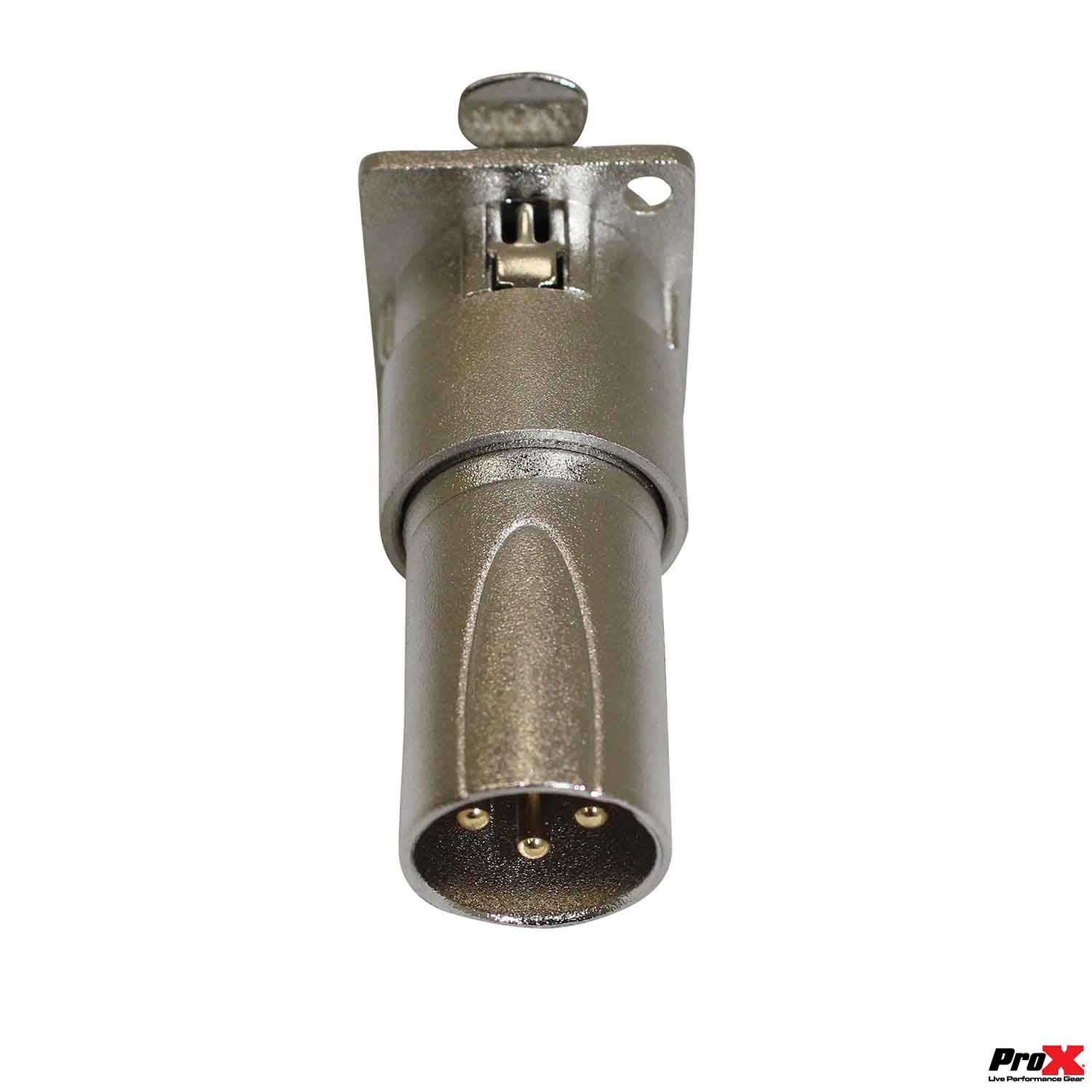 ProX XC-3FDM XLR Female to Male Adapter for Panel Mount - Hollywood DJ