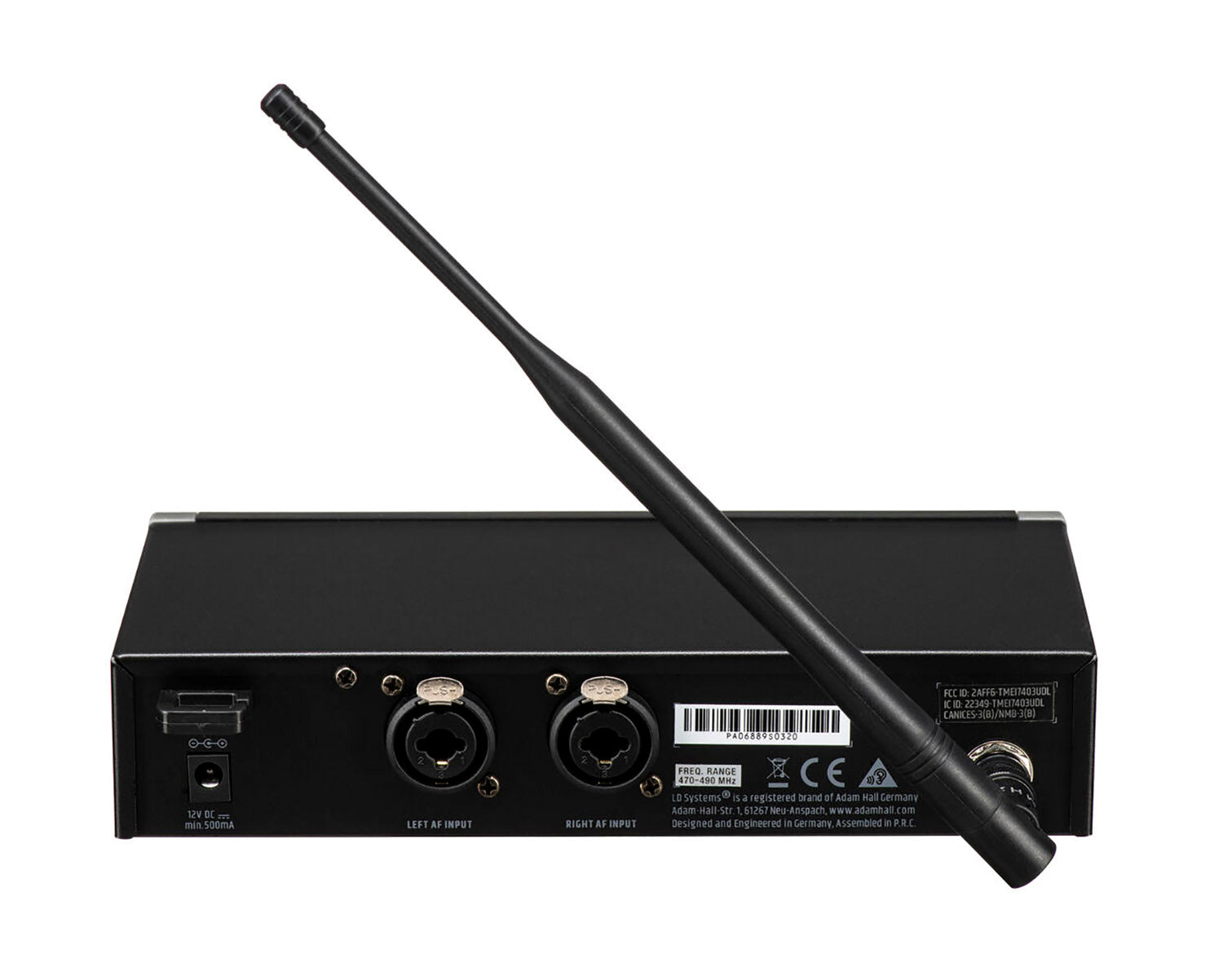 LD Systems U304.7 IEM TWIN, Wireless In-Ear Monitoring System with Two Receivers and Earphones - 470 to 490 MHz - Hollywood DJ