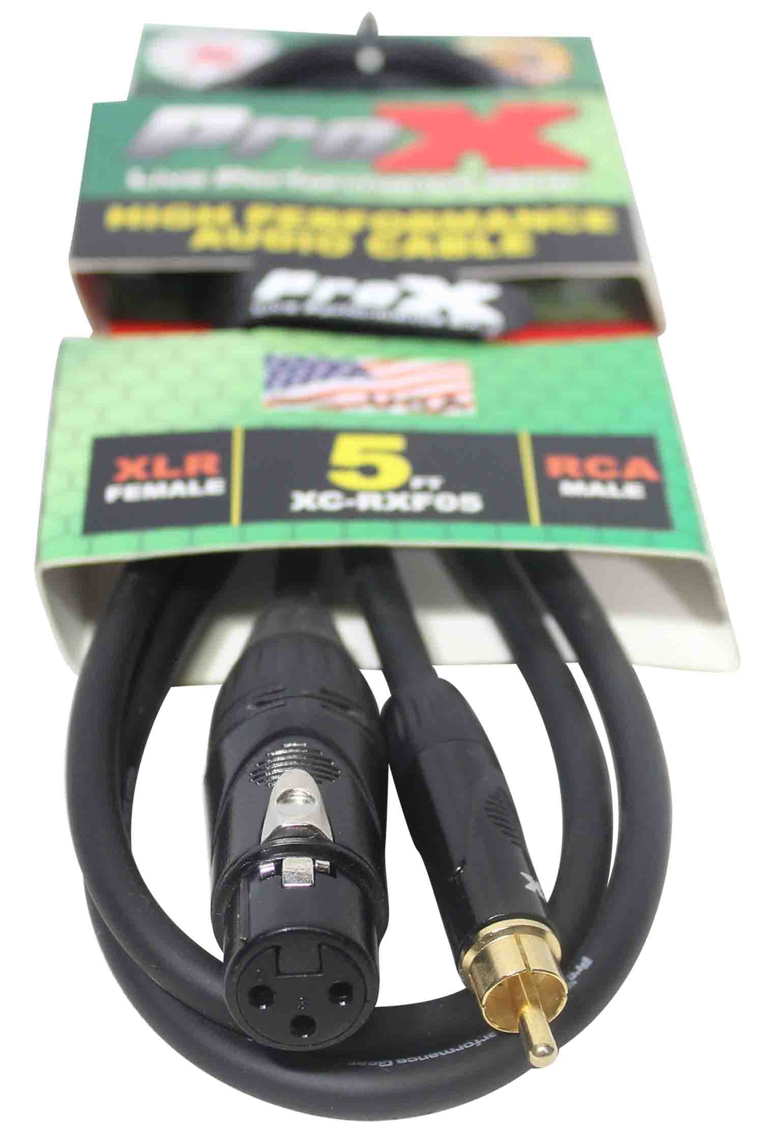 Prox XC-RXF05 Unbalanced RCA to XLR-F High Performance Audio Cable - 5 Feet - Hollywood DJ