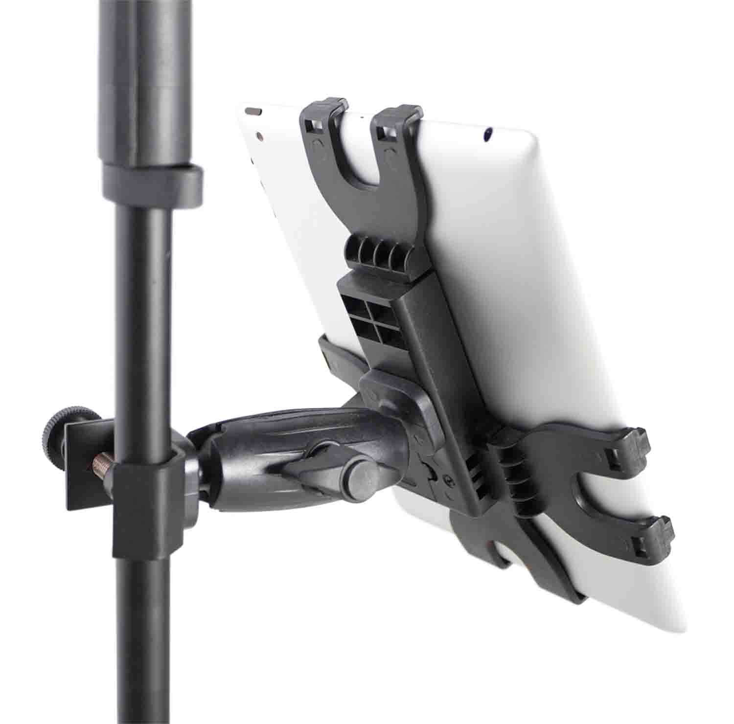 Gator Frameworks GFW-UTL-TBLTCLMP iPad Tablet Tray with Adjustable Clamp Mount - Hollywood DJ