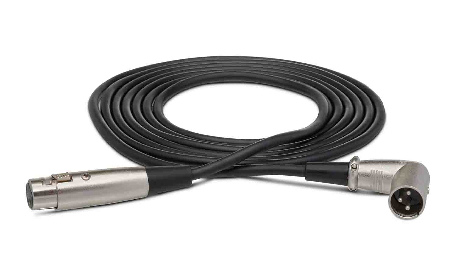 Hosa XRR-103, XLR3F to Right Angle XLR3M Balanced Interconnect Cable - 3 Feet - Hollywood DJ