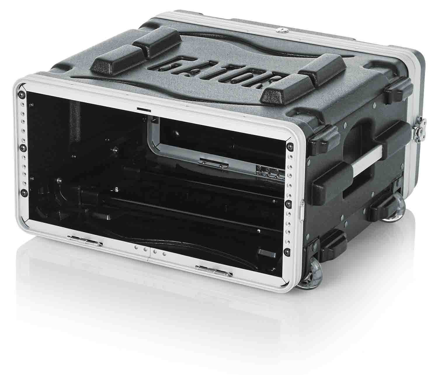Gator Cases GRR-4L Rolling Molded 4U Rack Case - Hollywood DJ