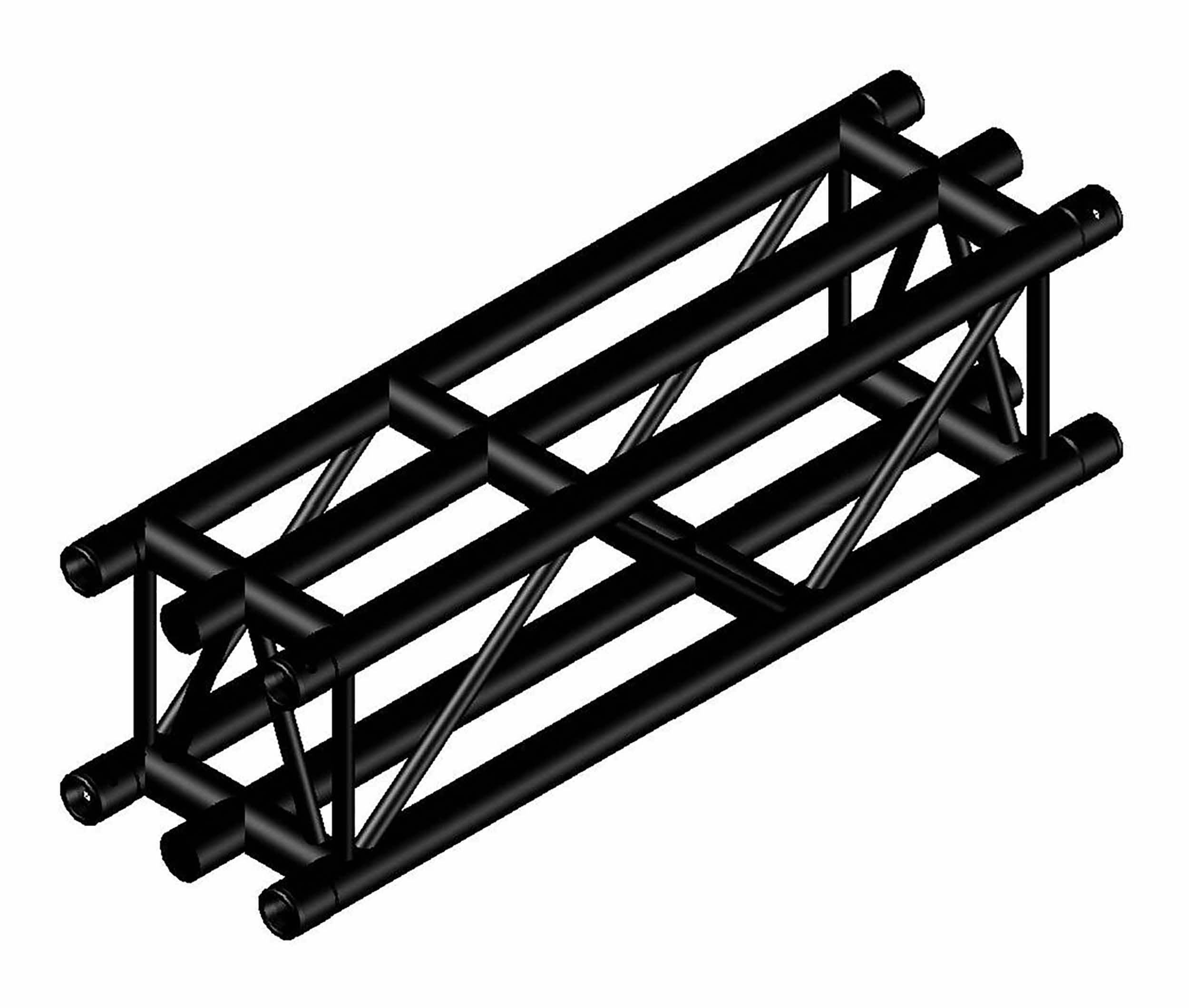 Global Truss DT36-150-BLK-MTE, Truss Segment with Six Main Cords 4.92 ft - Black - Hollywood DJ