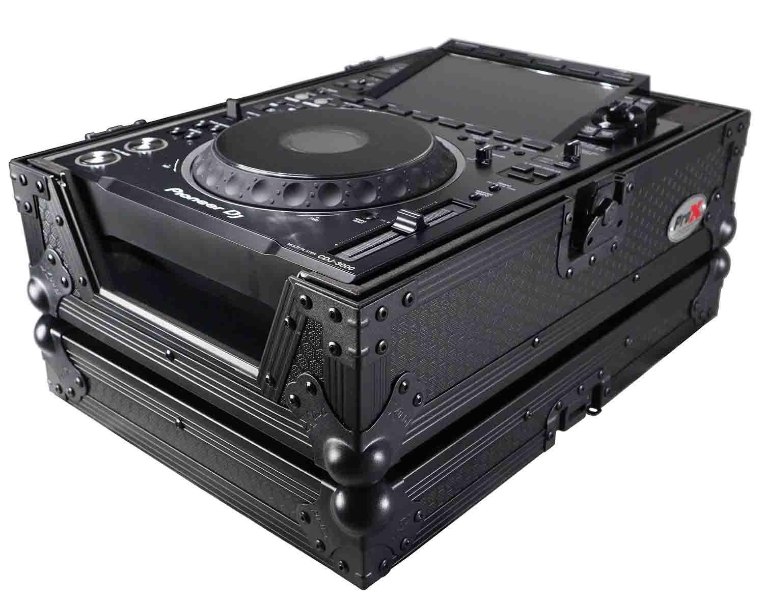 ProX XS-CDBL, DJ Flight Case for Large Format CD-Media Player - Black - Hollywood DJ
